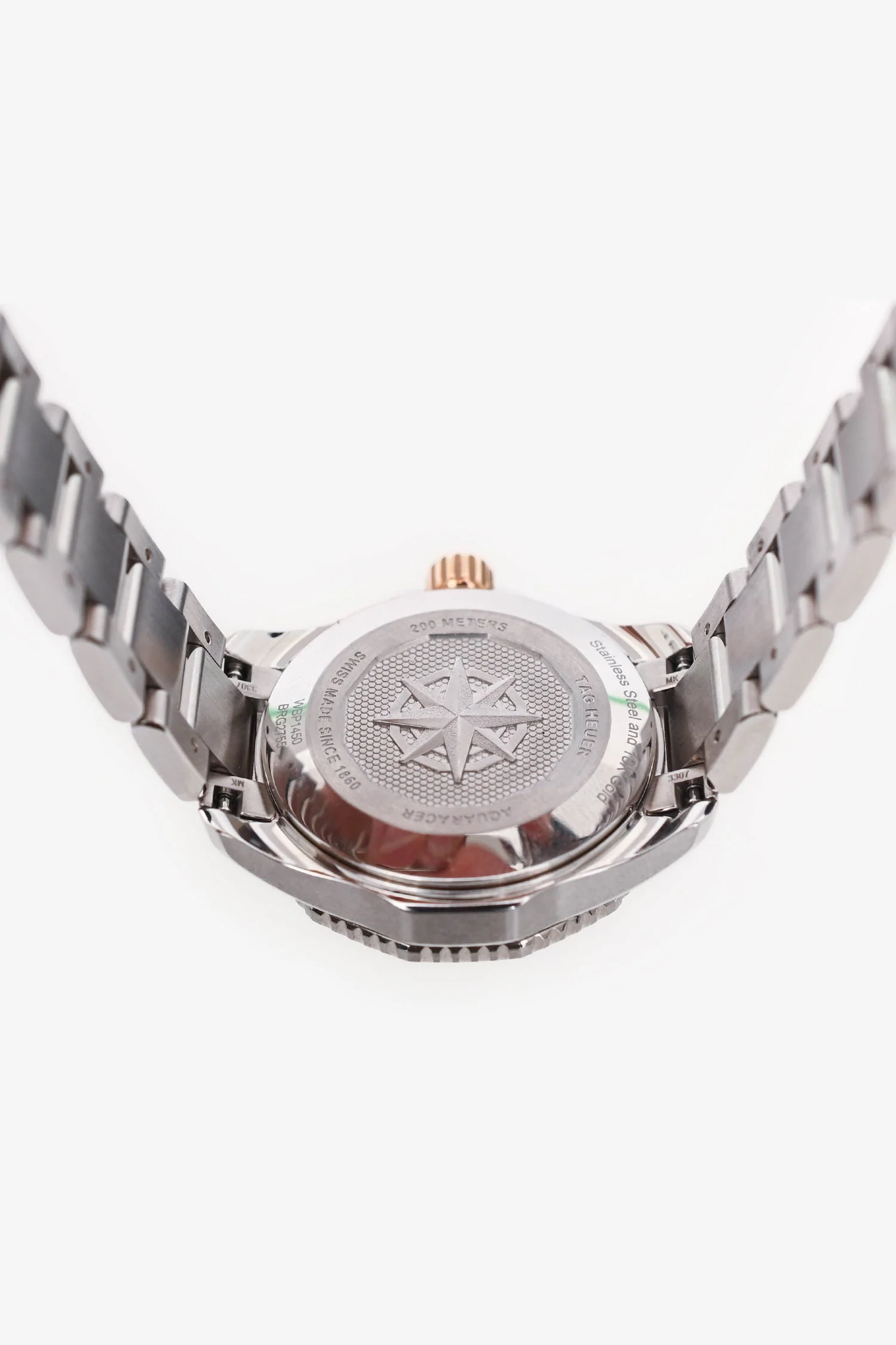 Tag Heuer Stainless Steel/18K Rose Gold Aquaracer Professional 200 Watch 30 mm With Diamond Index - Image 5