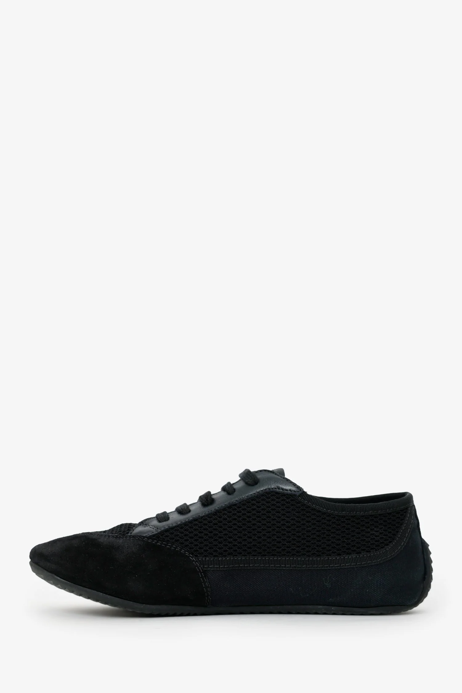 The Row Black Canvas Leather-trimmed Owen City Sneakers Size 38 - Image 5