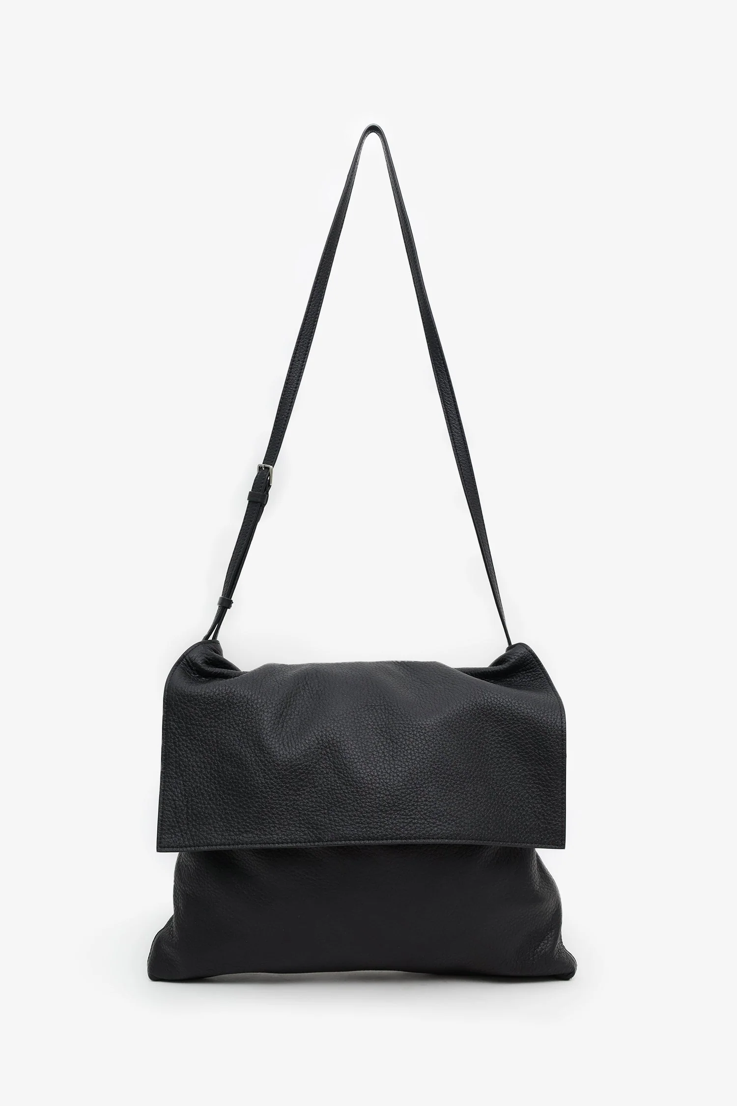 The Row Black Grained Leather Nan Shoulder Bag - Image 7