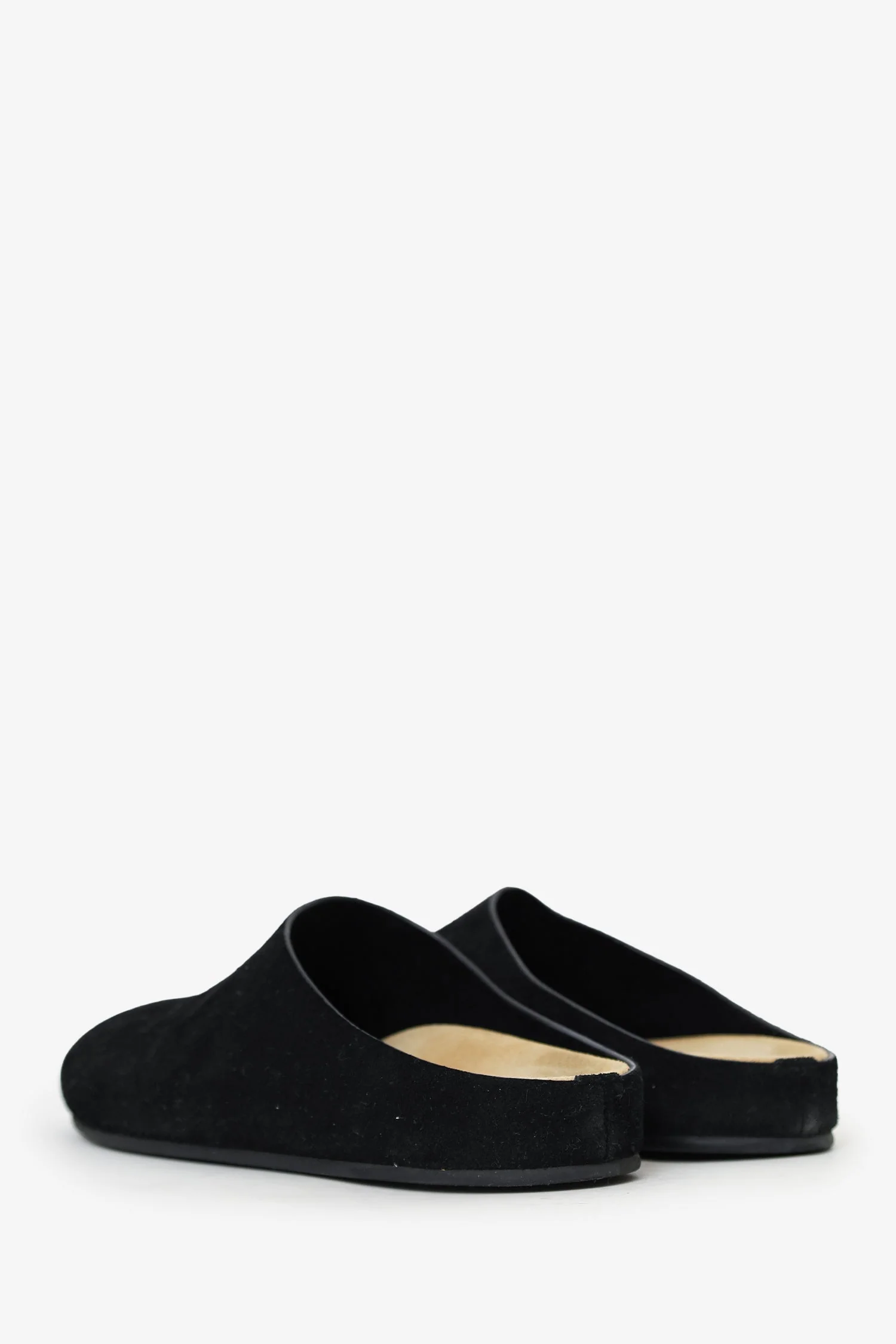 The Row Black Suede Hugo Clogs Size 38 - Image 4