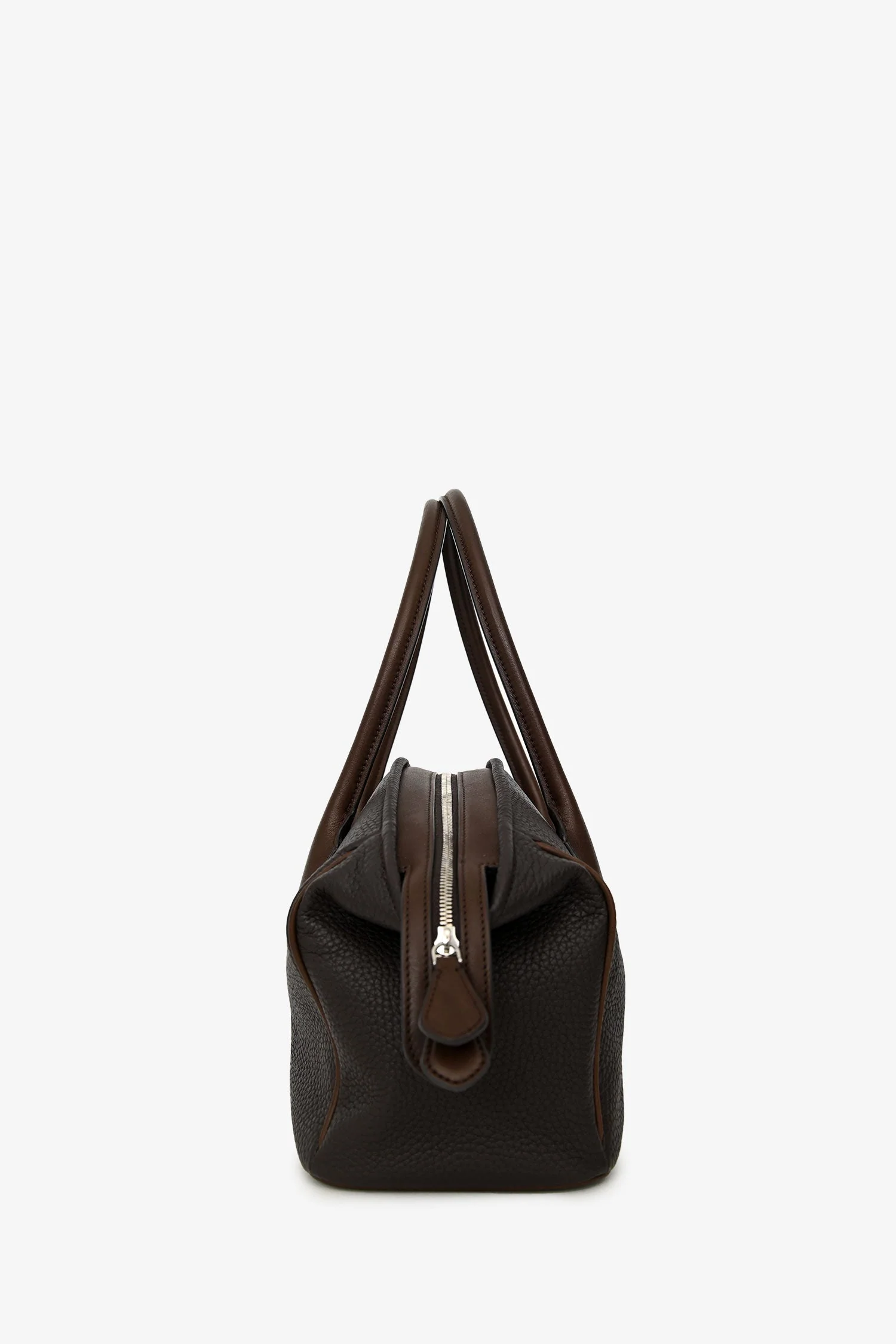 The Row Dark Brown Calf Leather 'Ewa' Leather Top Handle Bag - Image 3