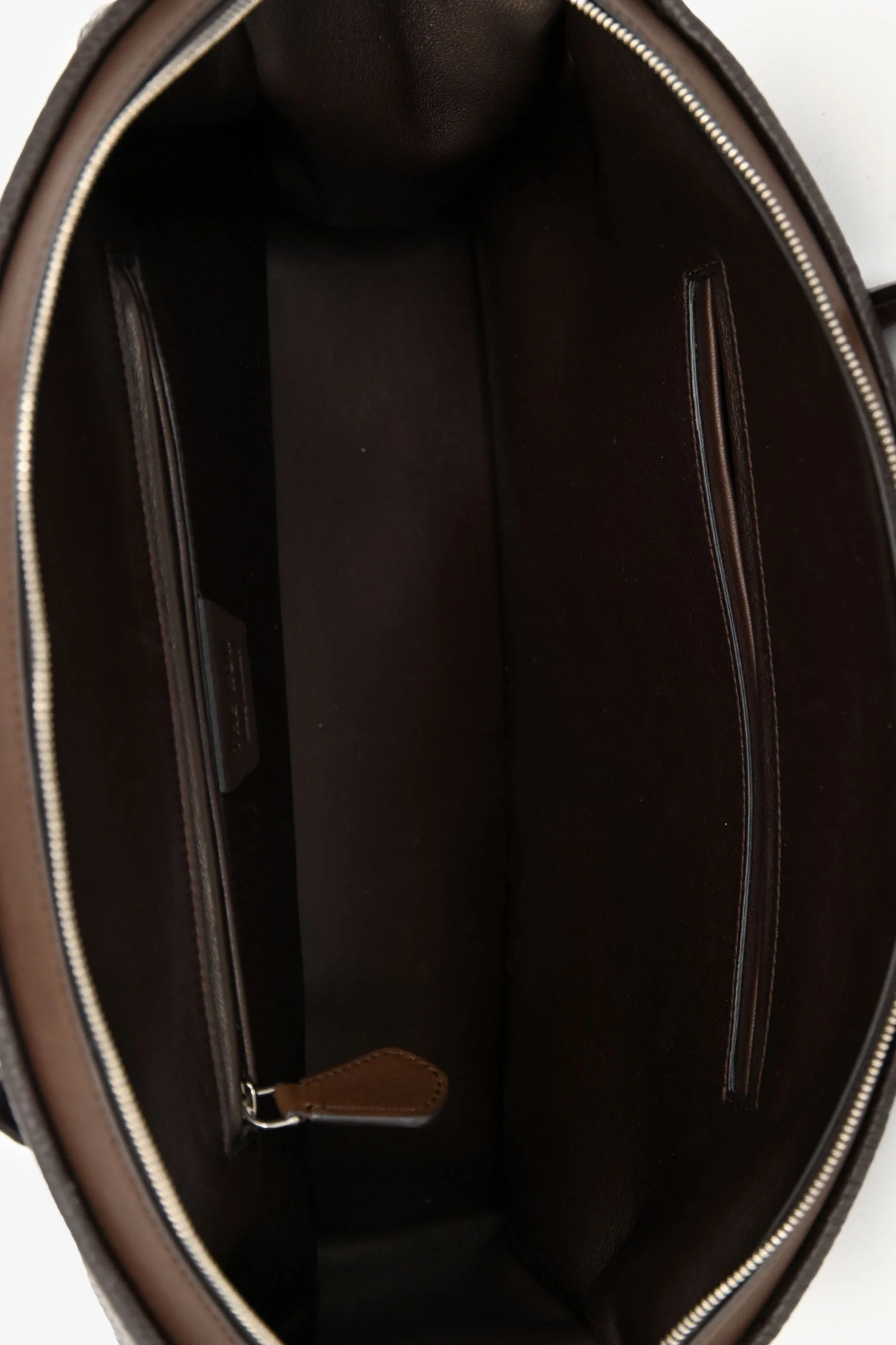 The Row Dark Brown Calf Leather 'Ewa' Leather Top Handle Bag - Image 5