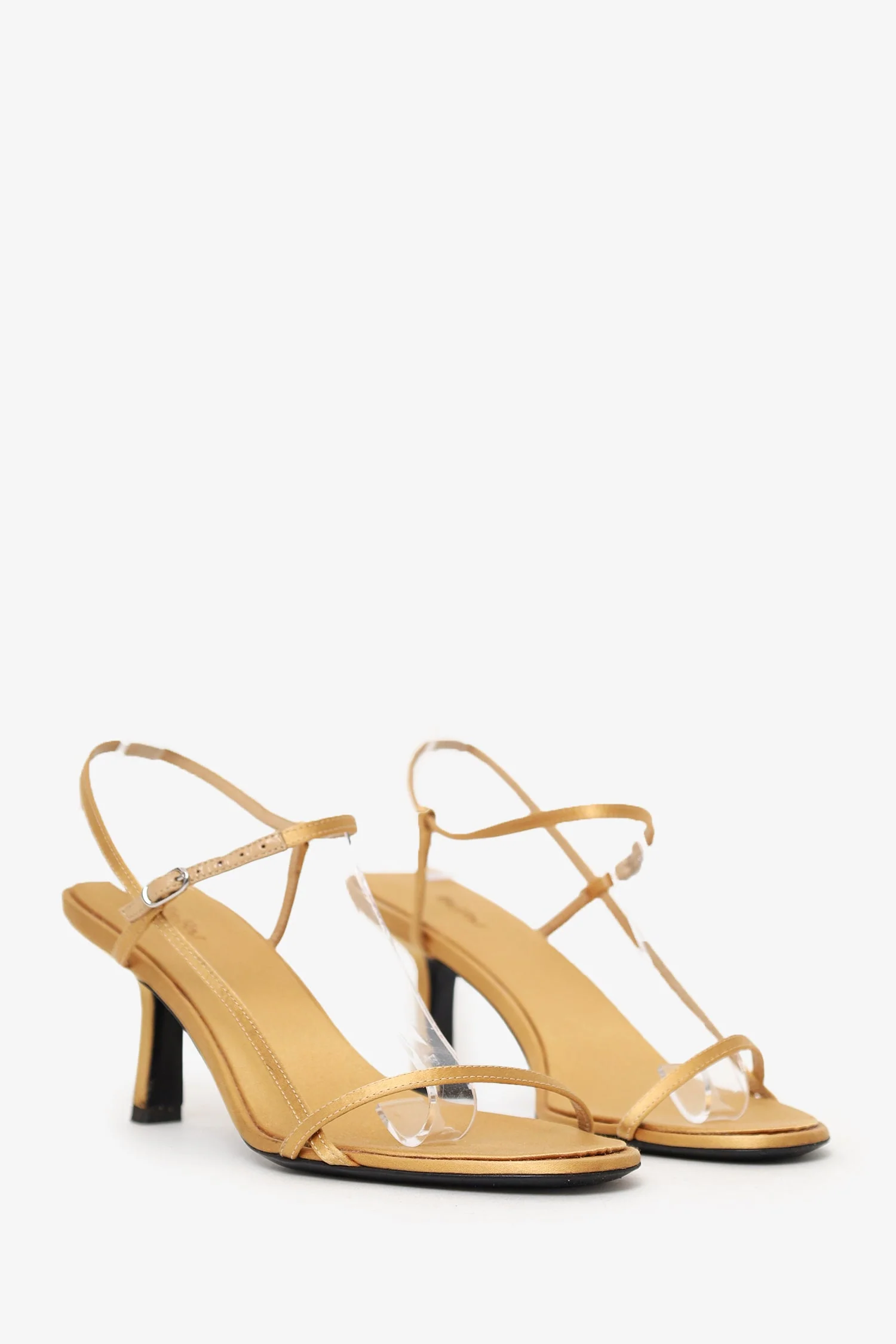 The Row Yellow Satin Kitten Heels Size 37 - Image 2