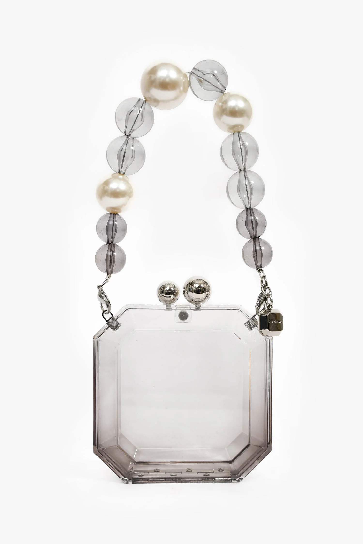 Theyknow Grey Acrylic Faux Pearl Mini Top Handle - Image 2