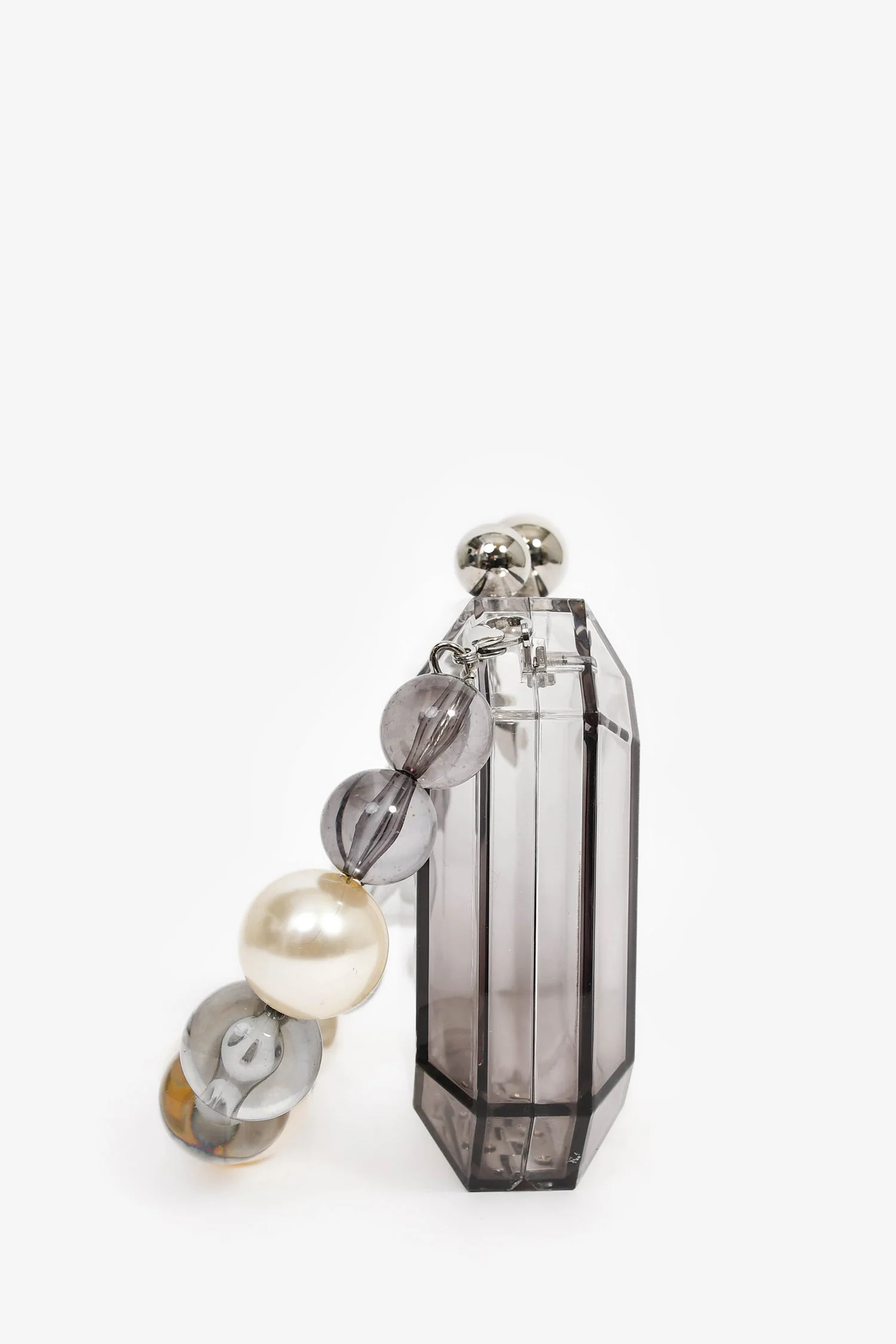 Theyknow Grey Acrylic Faux Pearl Mini Top Handle - Image 4
