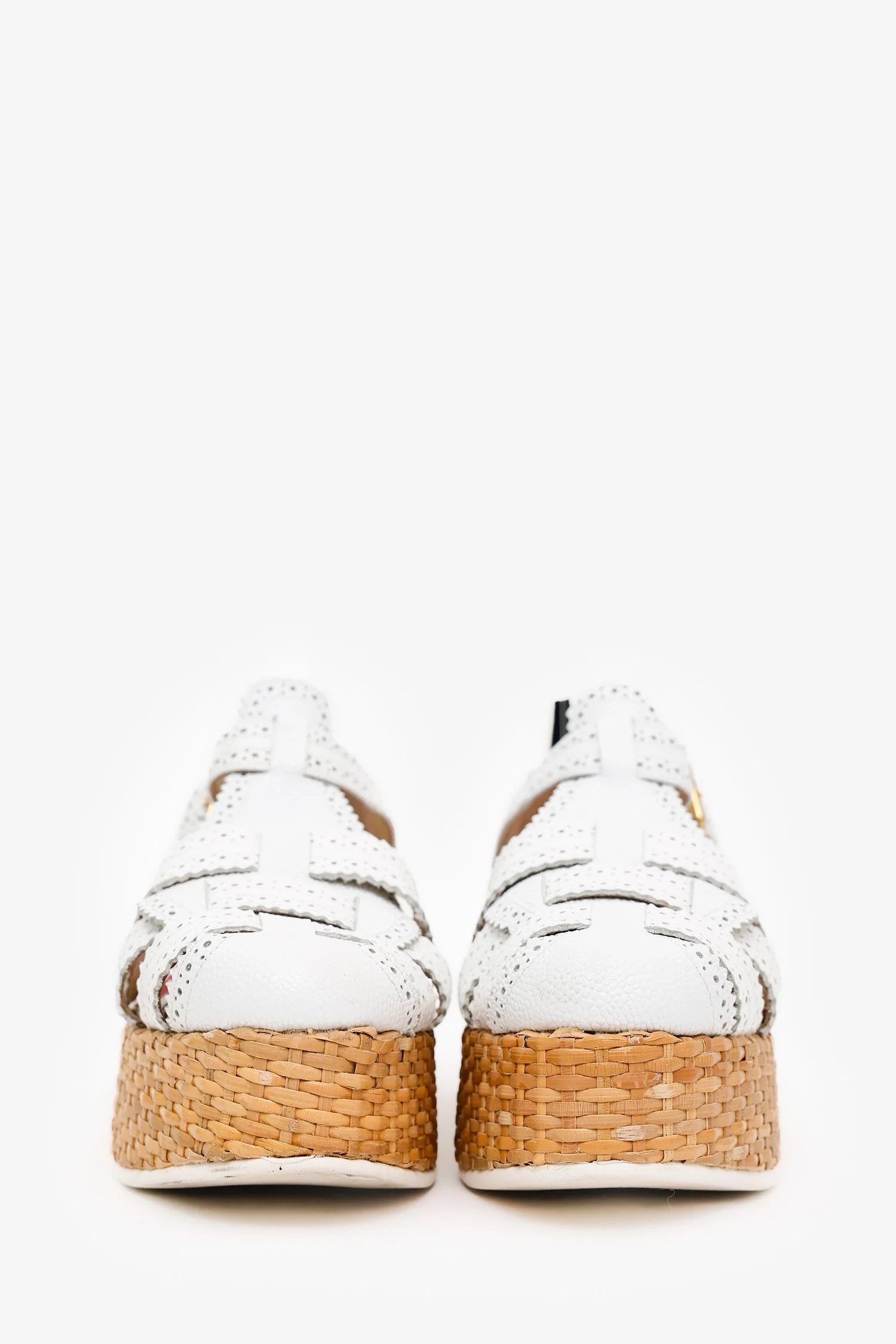Thom Browne Grained Leather/Wood 'Fisherman' Platform Sandals Size 9.5 - Image 3