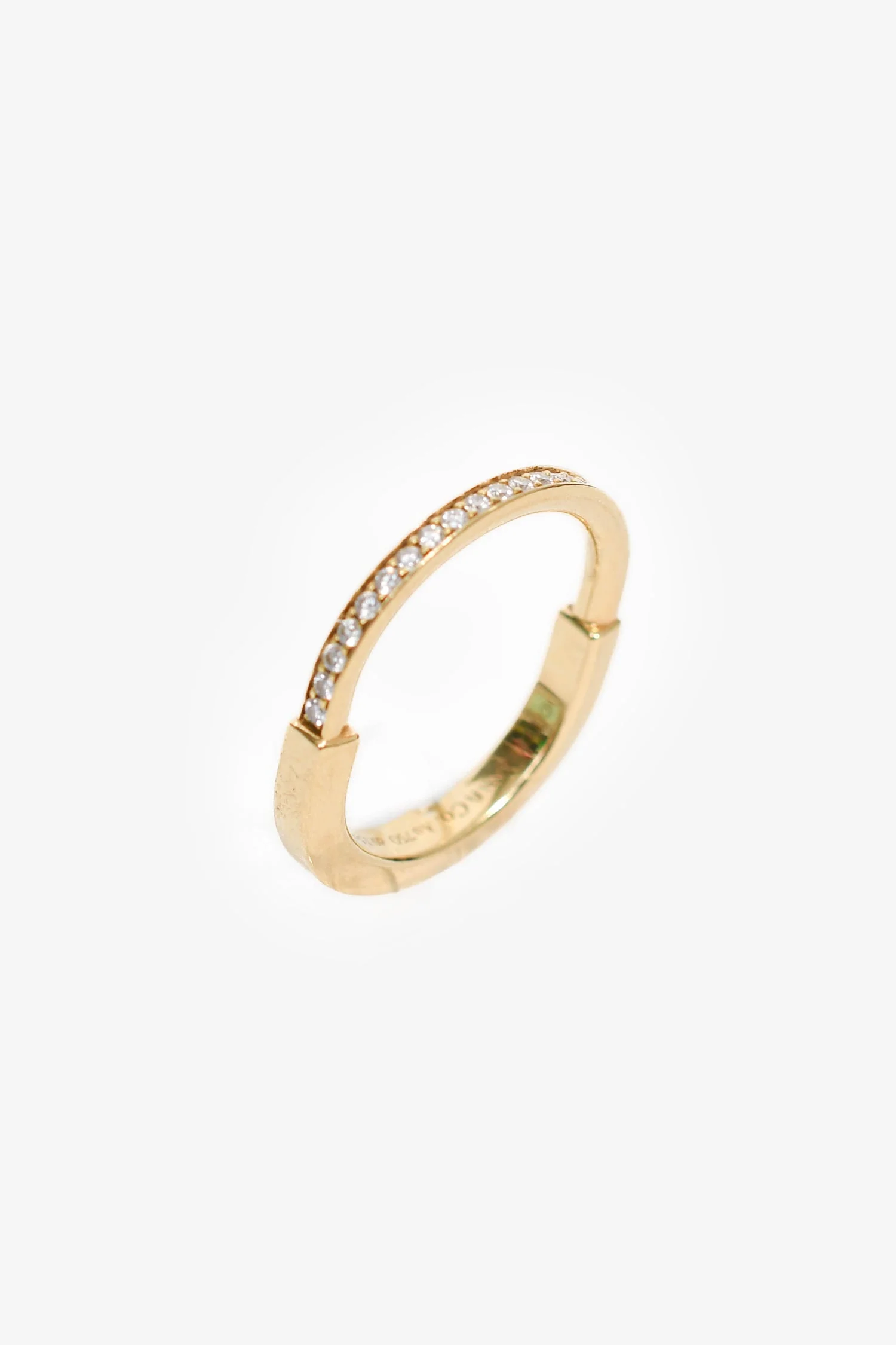 Tiffany & Co. 18K Gold 0.15ct Lock Ring - Image 3