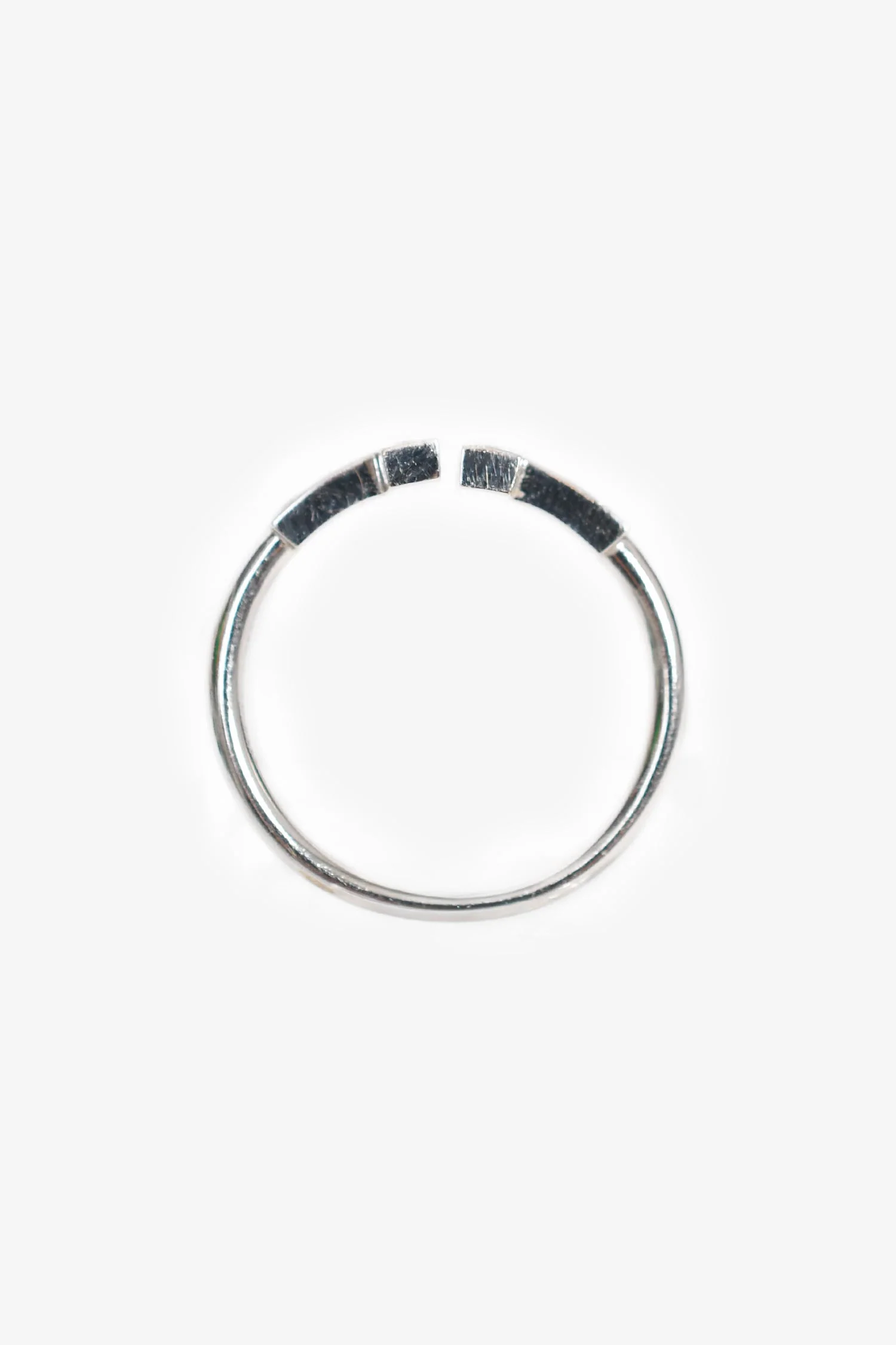 Tiffany & Co. 18K White Gold Diamond T-Wire Ring - Image 3