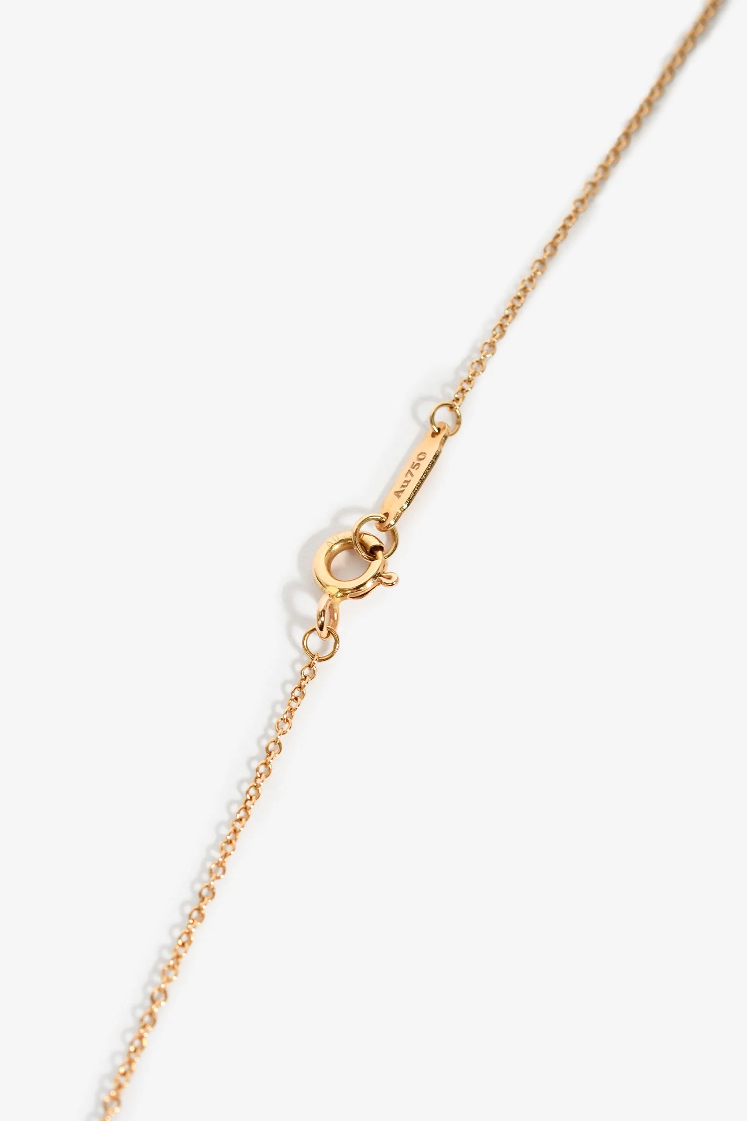 Tiffany & Co. 18K Yellow Gold Diamond 'Atlas' 18" Key Pendant Necklace - Image 3