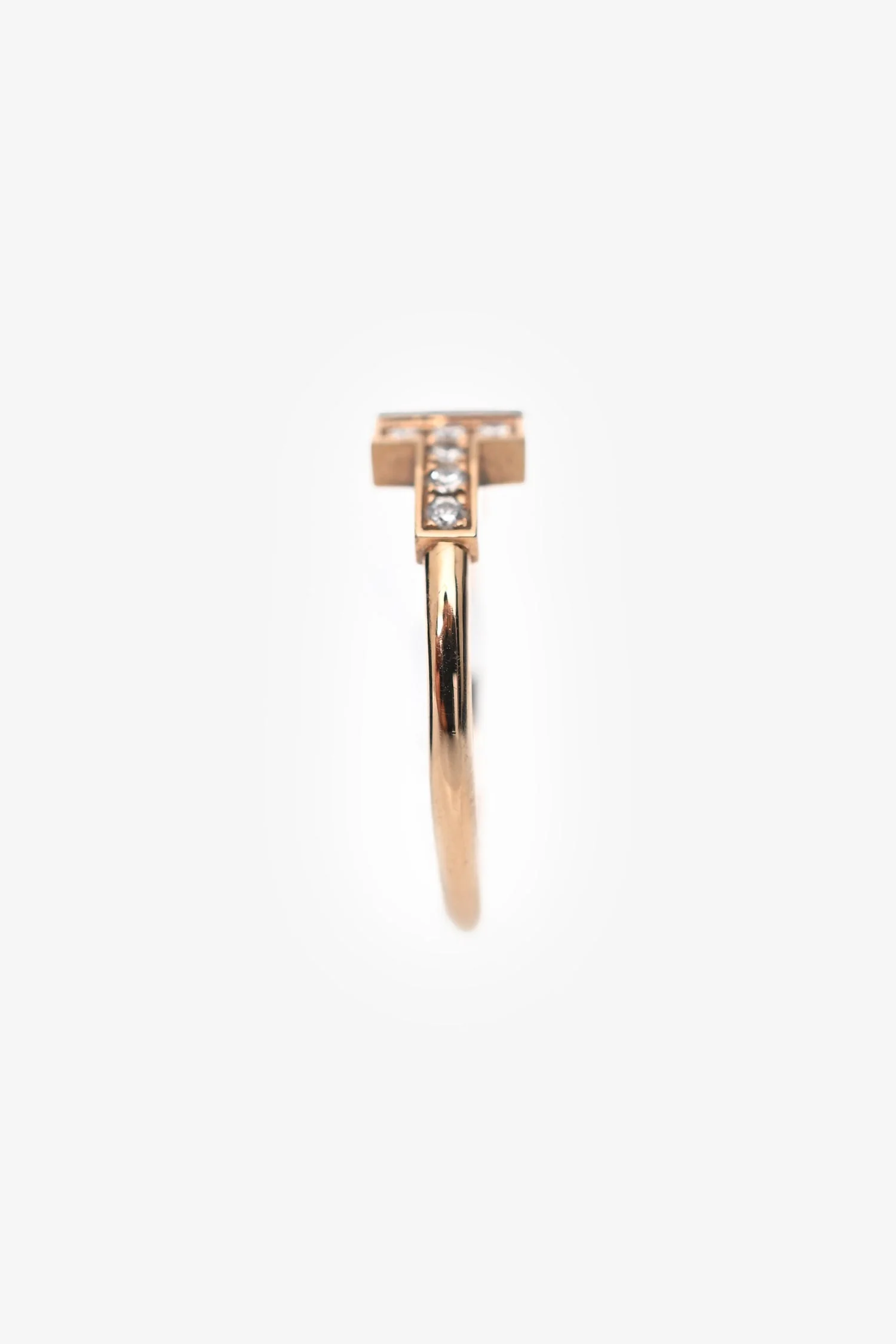 Tiffany & Co. 18K Yellow Gold Diamond 'T Wire' Ring - Image 2
