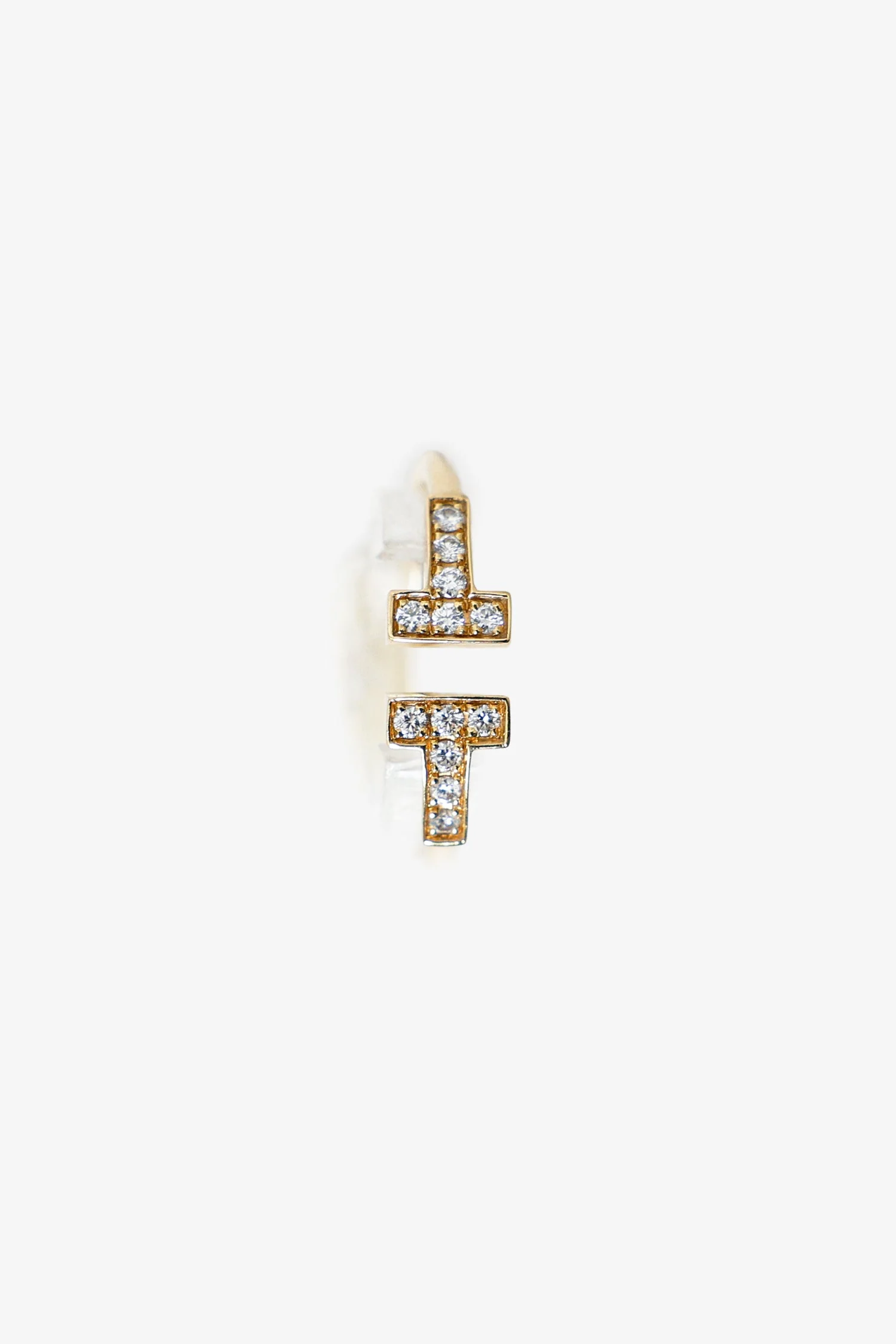 Tiffany & Co. 18K Yellow Gold Diamond 'T Wire' Ring - Image 2
