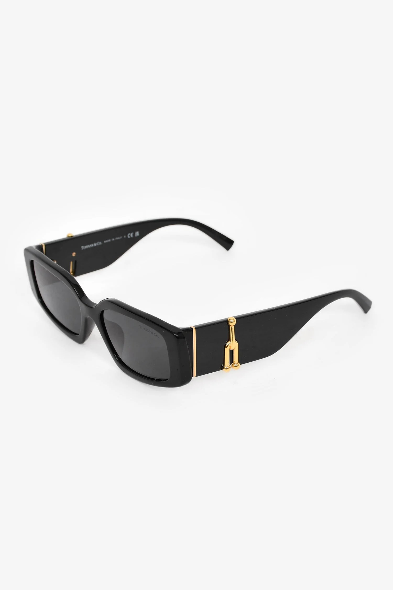 Tiffany & Co. Black Rectangular Sunglasses - Image 2