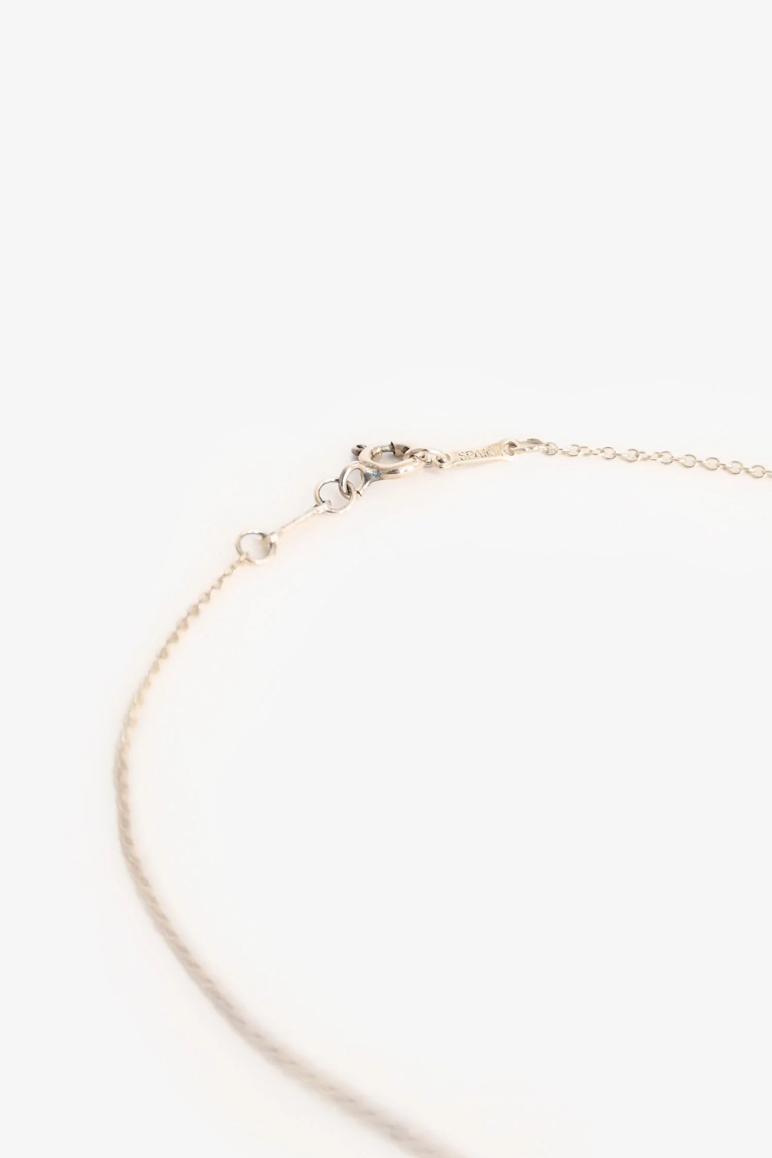 Tiffany & Co. By Elsa Peretti Sterling Silver Gemstone Set Open Heart Pendant Necklace - Image 3