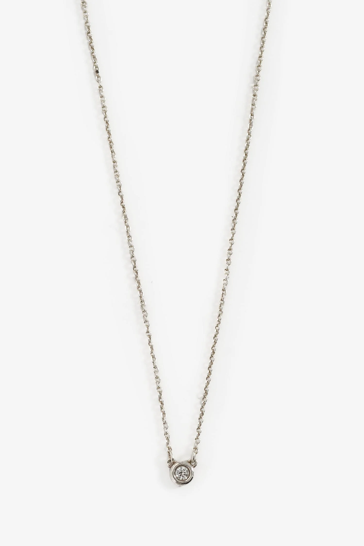 Tiffany & Co. Elsa Peretti Sterling Silver 0.07ct 'Diamonds By The Yard' Necklace - Image 2