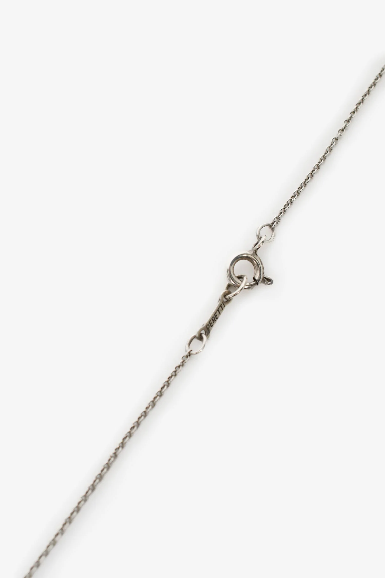 Tiffany & Co. Elsa Peretti Sterling Silver Bean Pendant Necklace - Image 3