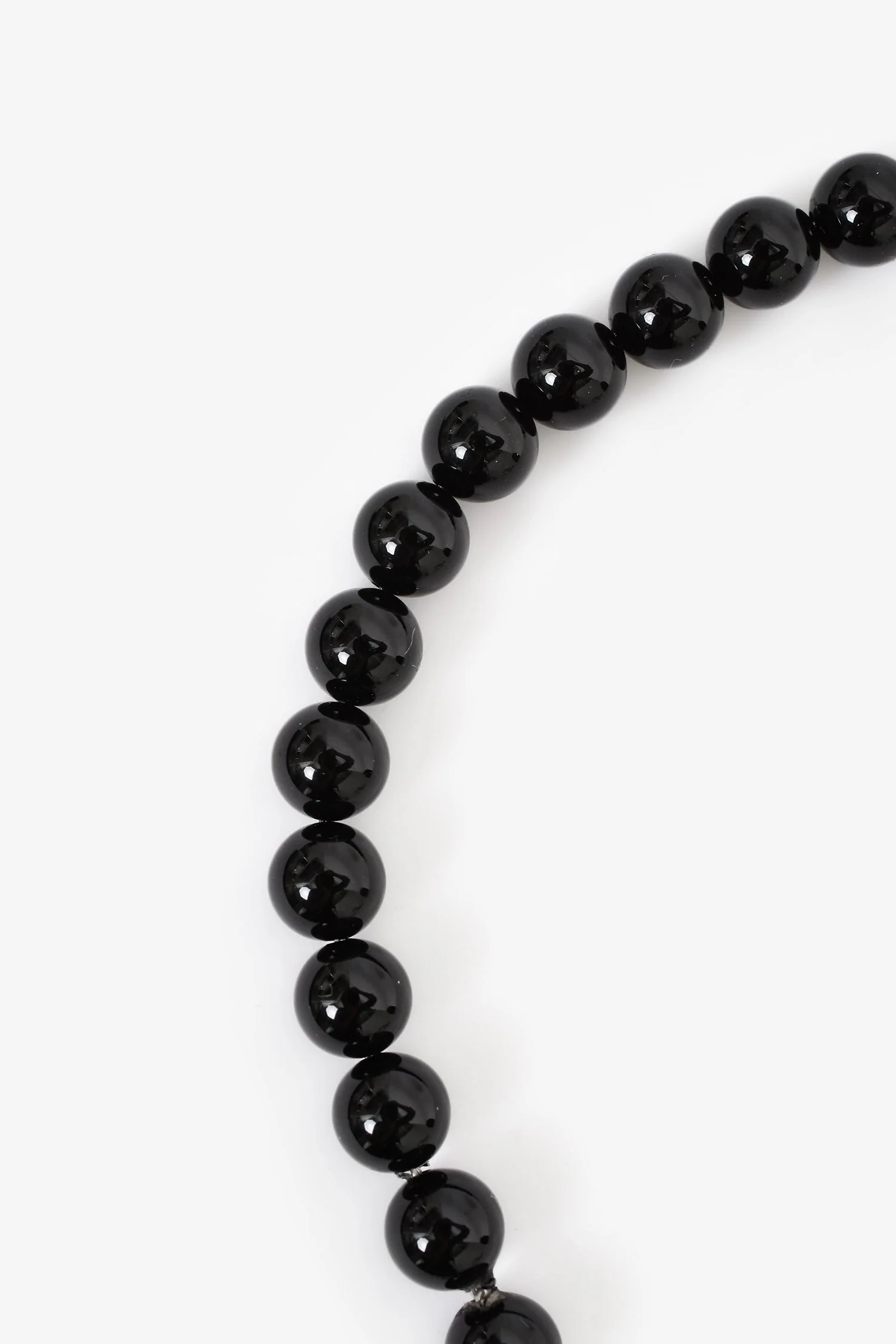 Tiffany & Co. Onyx Bead/Sterling Silver Toggle Bracelet 8mm - Image 3