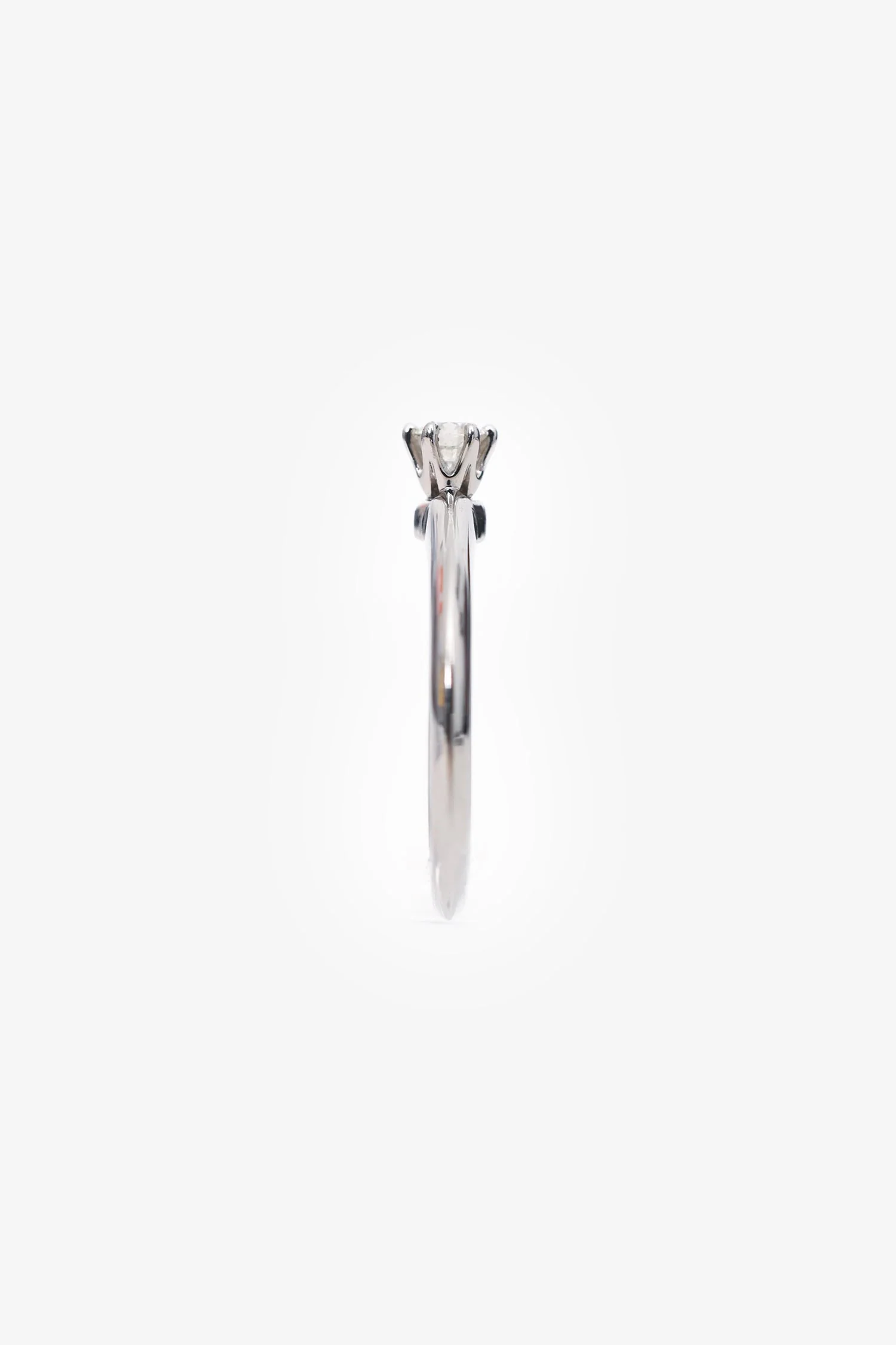 Tiffany & Co. Platinum 0.19ct Diamond Ring Size 5 - Image 2