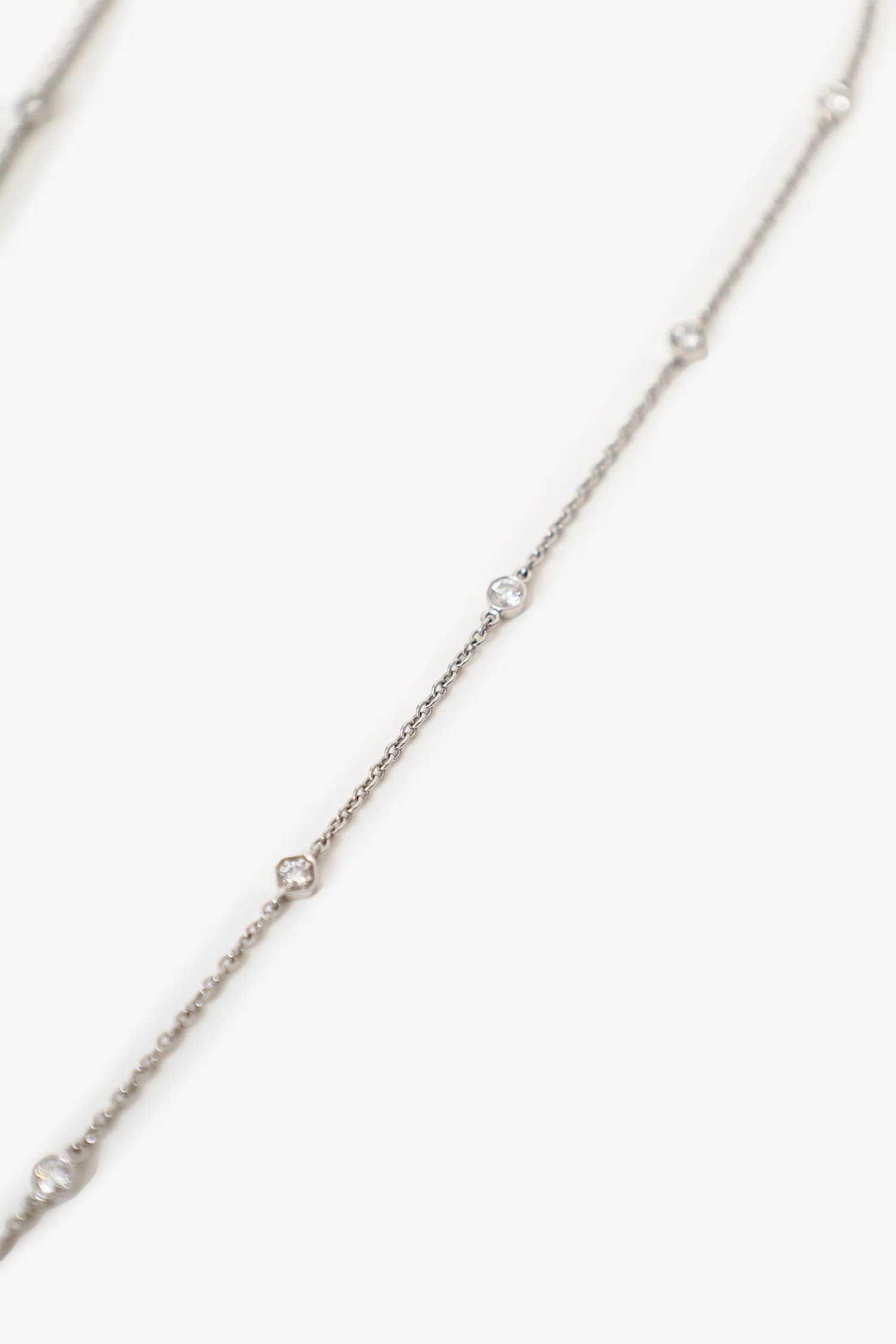 Tiffany & Co. Platinum Diamond Emerald Victoria Key Pendant on Diamond Station Chain - Image 3