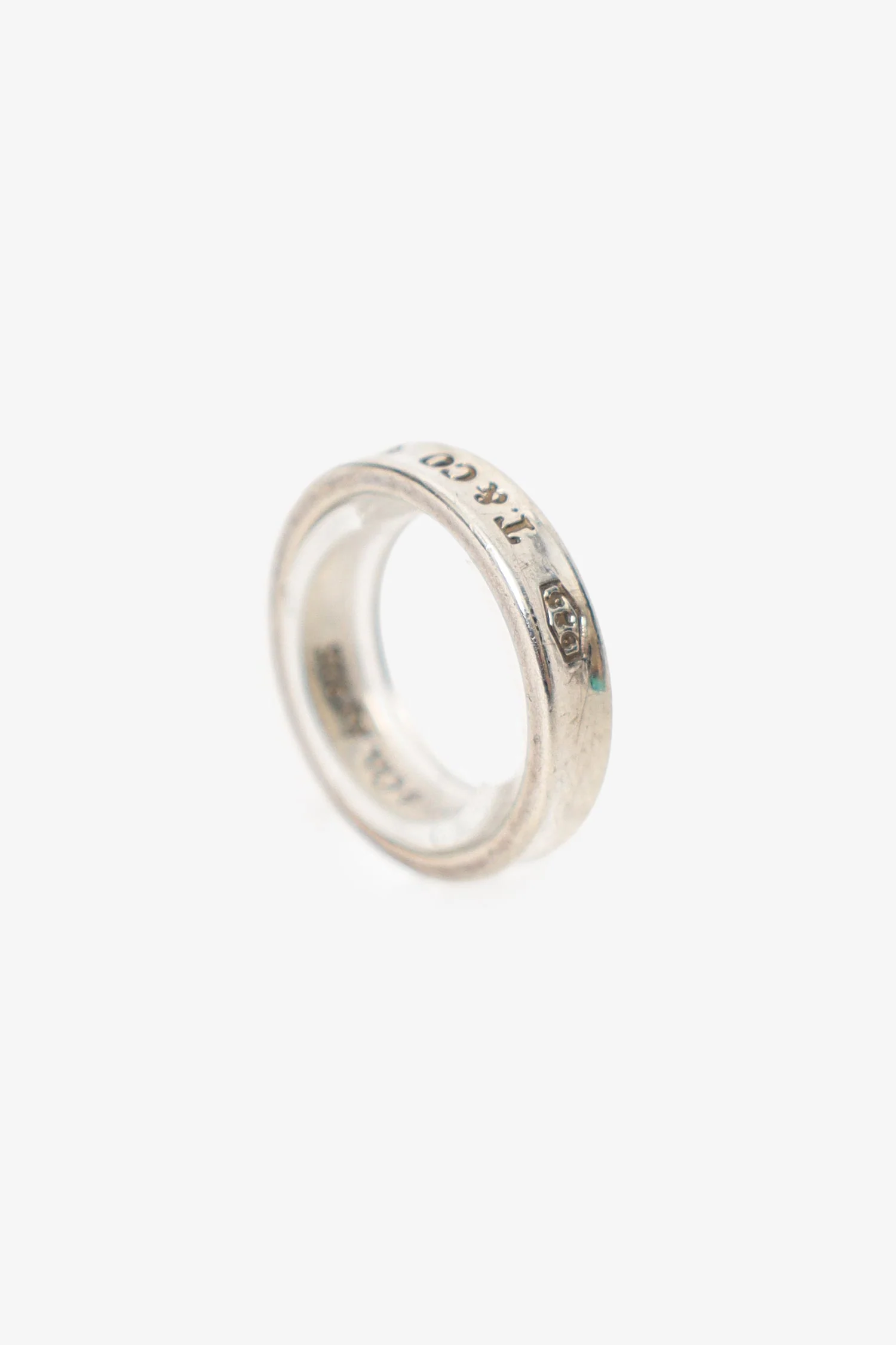 Tiffany & Co. Silver Narrow Band Ring - Image 2