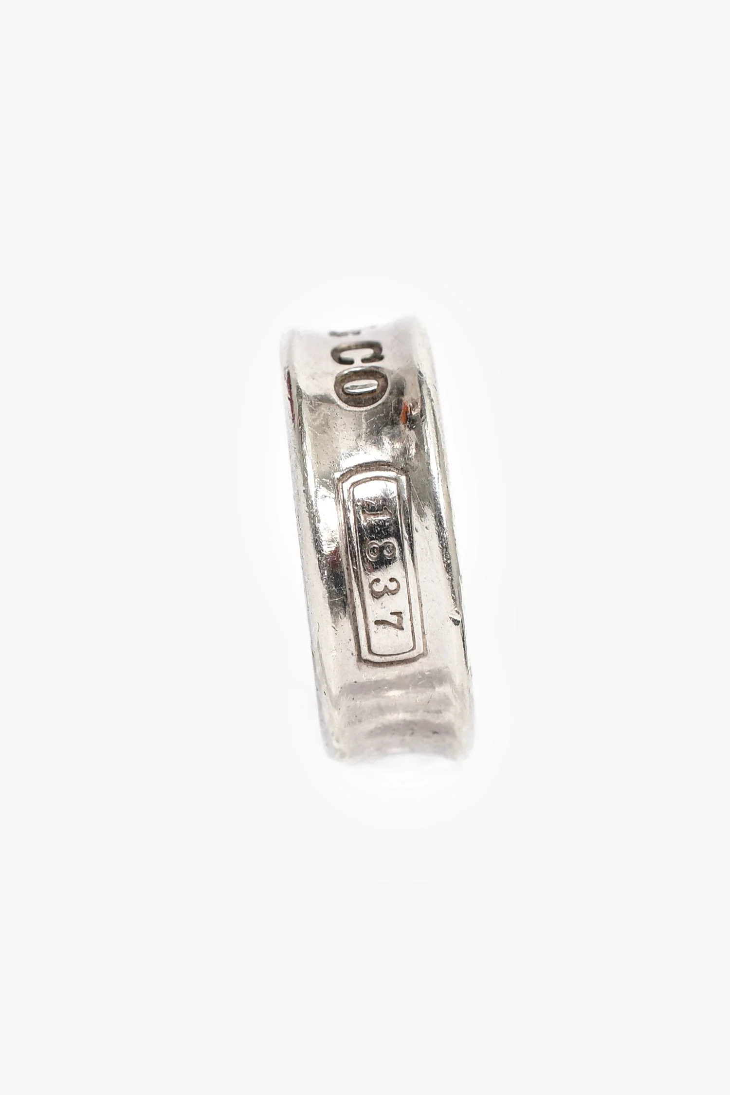Tiffany & Co. Sterling Silver 1837 Medium Width Ring Size 5 - Image 2