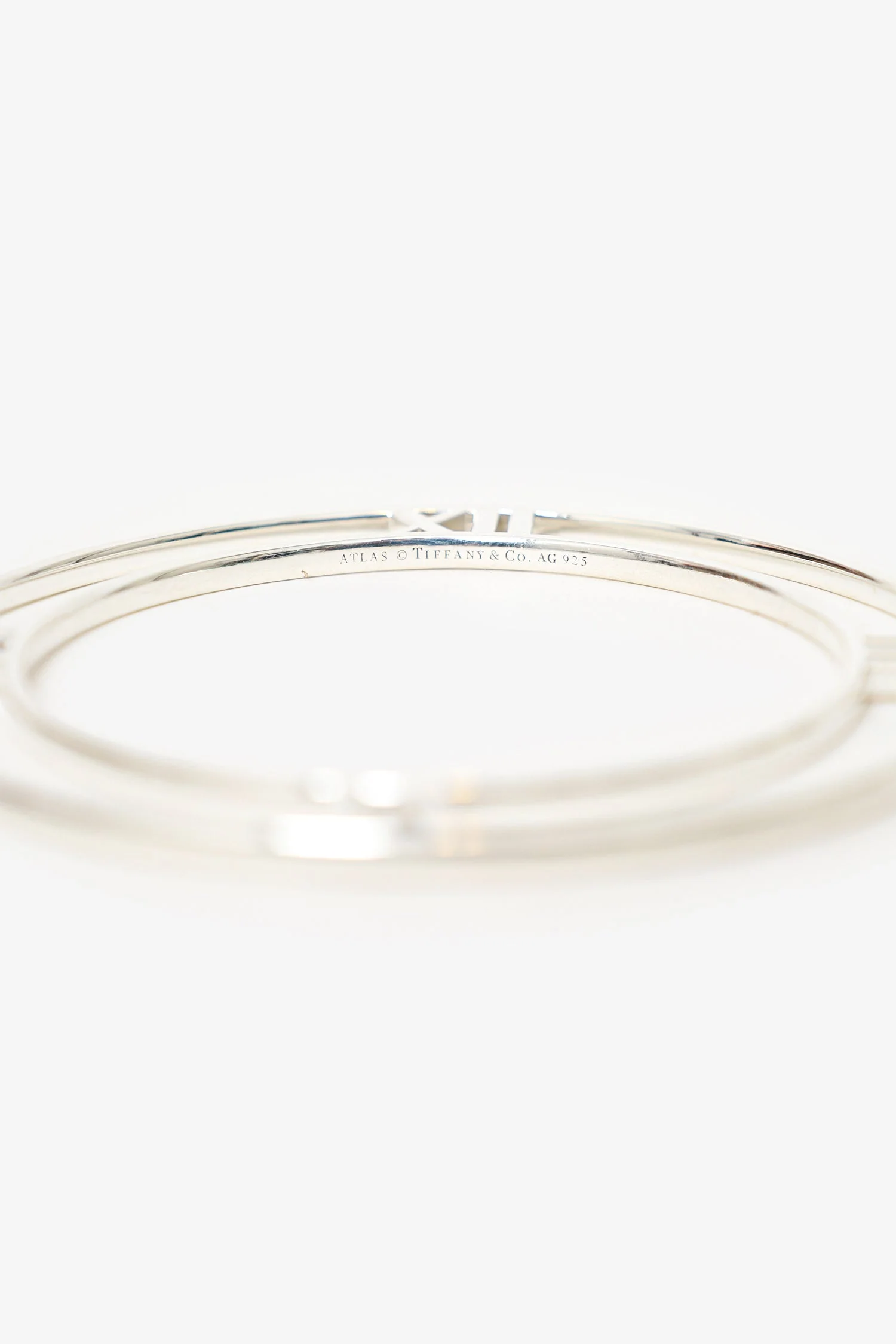 Tiffany & Co Sterling Silver Atlas Roman Numerals Bangle - Image 3