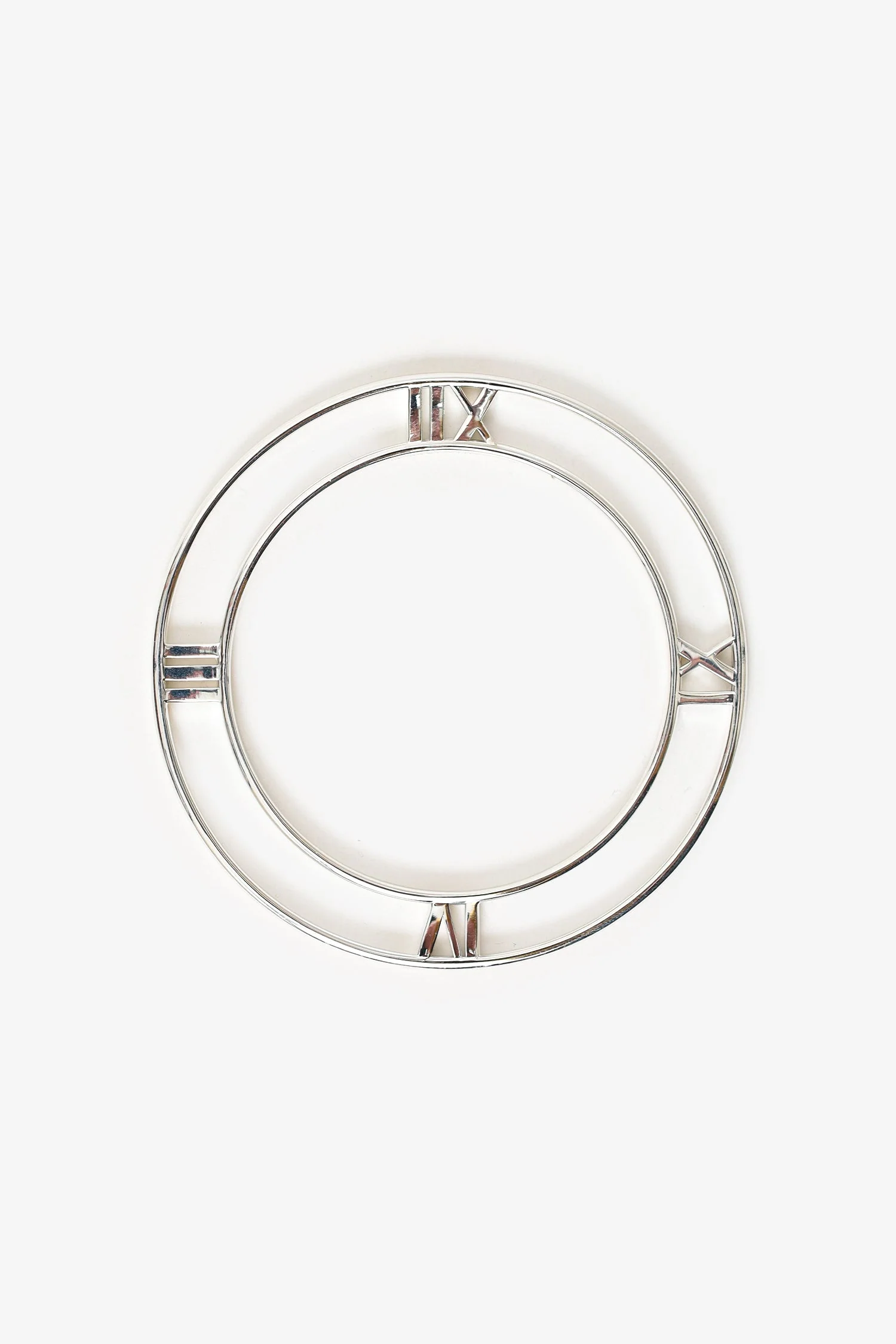 Tiffany & Co Sterling Silver Atlas Roman Numerals Bangle - Image 8