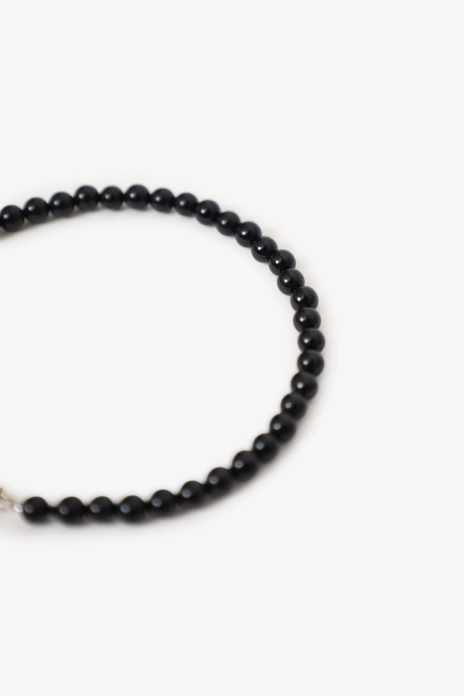 Tiffany & Co. Sterling Silver/Black Onyx Bead Toggle 4mm Bracelet - Image 3