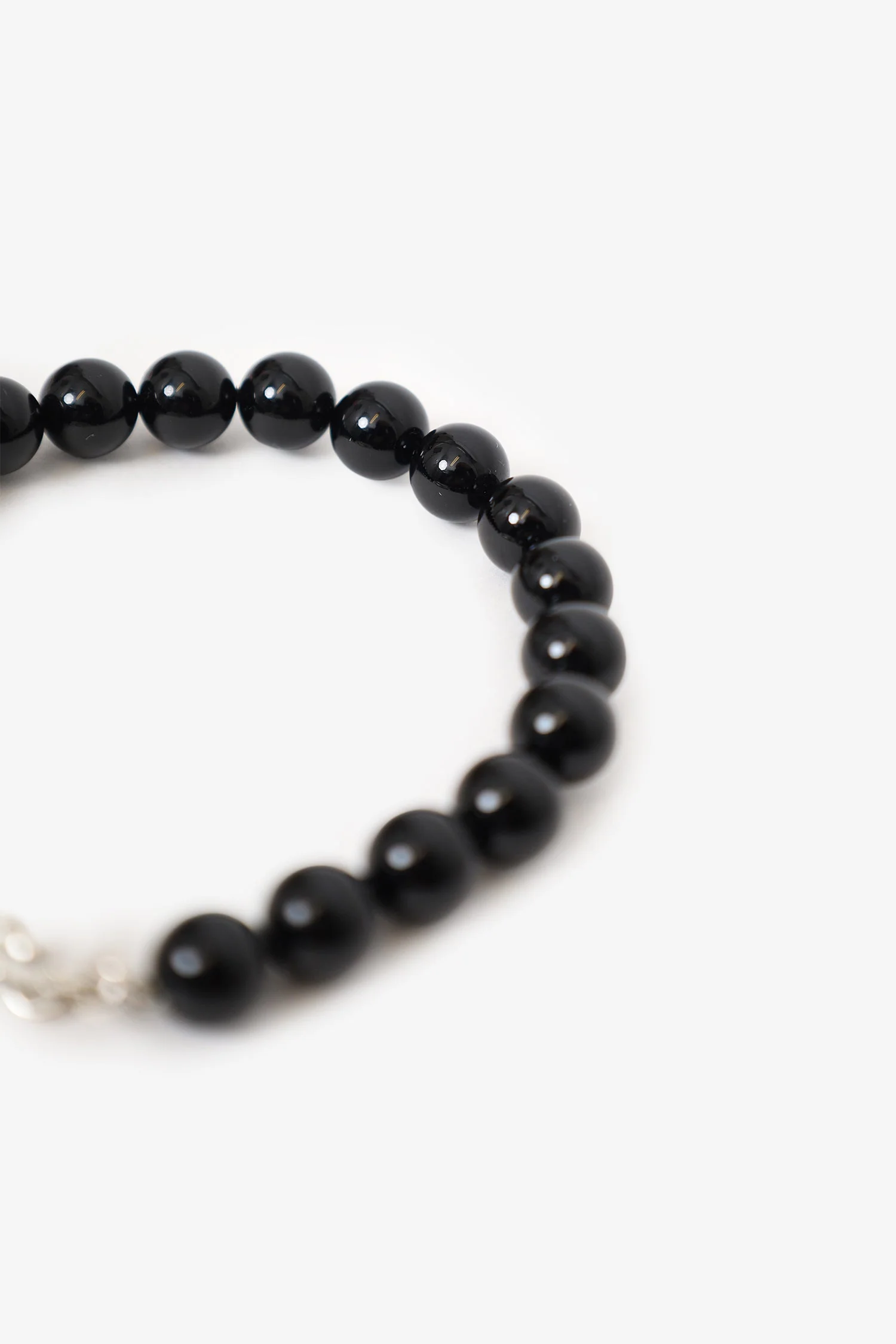 Tiffany & Co Sterling Silver/Black Onyx Bead Toggle 8mm Bracelet - Image 3