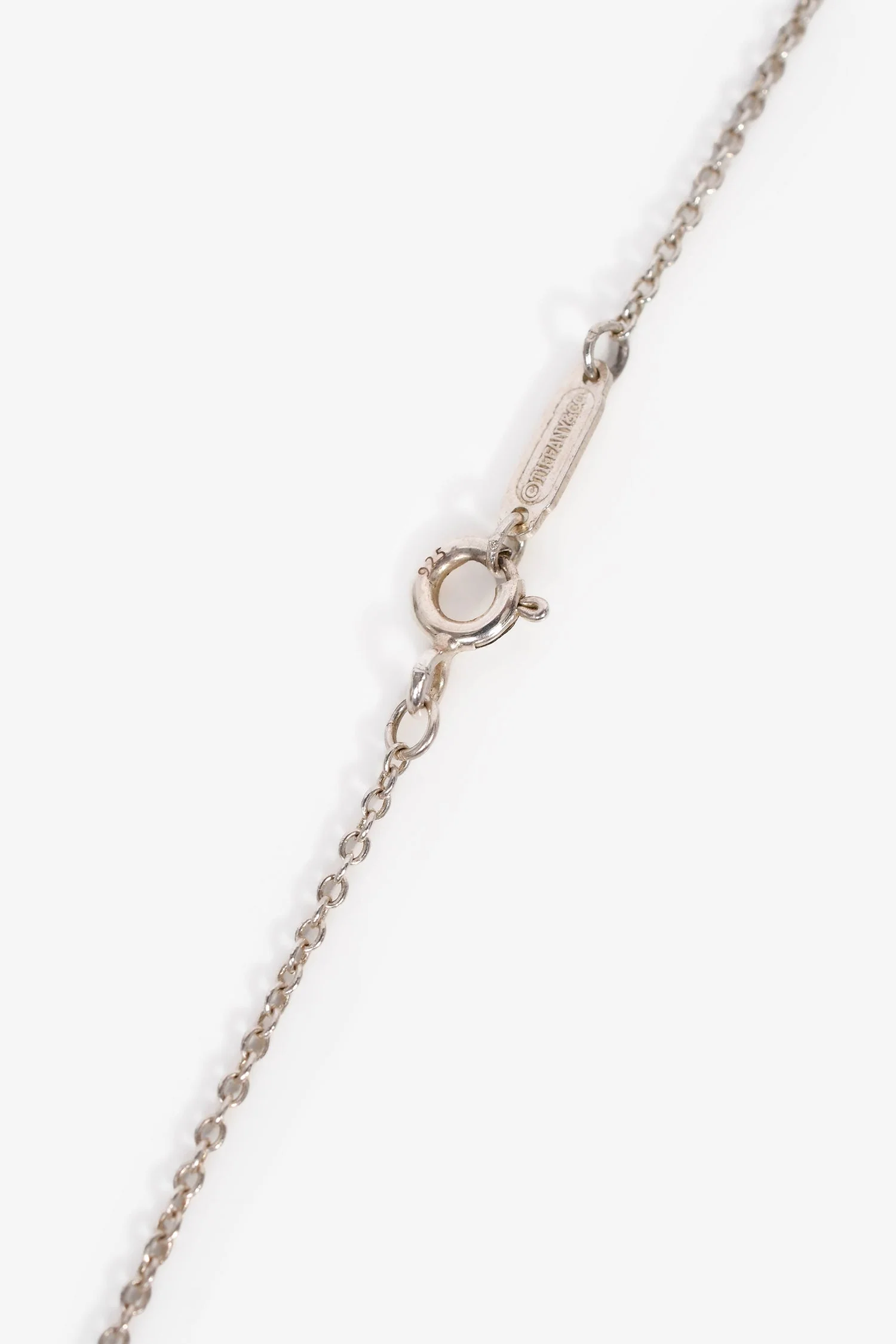 Tiffany & Co. Sterling Silver Blue Double Heart Pendant Necklace - Image 3