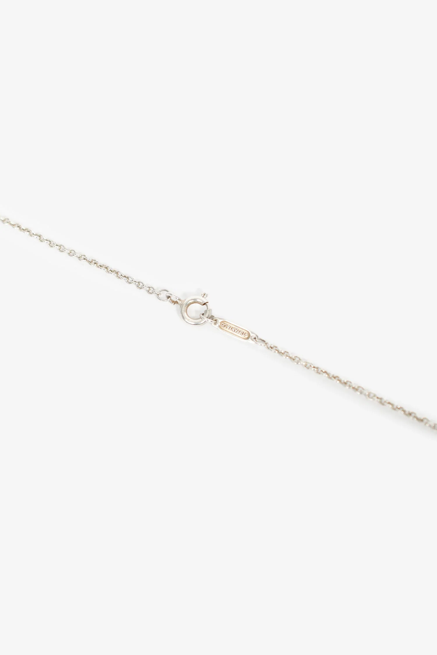 Tiffany & Co. Sterling Silver Diamond Daisy Key Pendant Necklace - Image 3