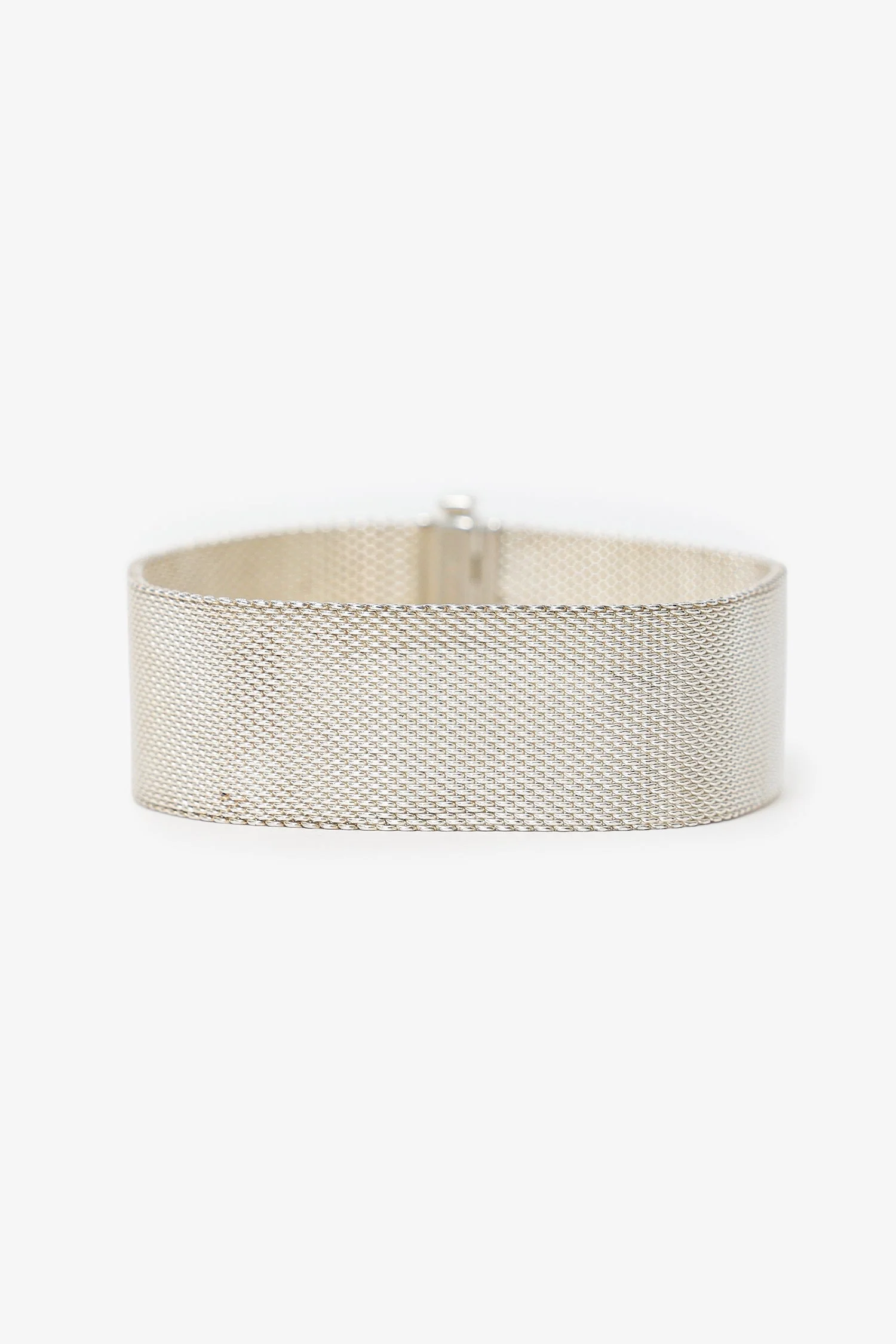 Tiffany & Co Sterling Silver Diamond Mesh Somerset Bracelet - Image 3