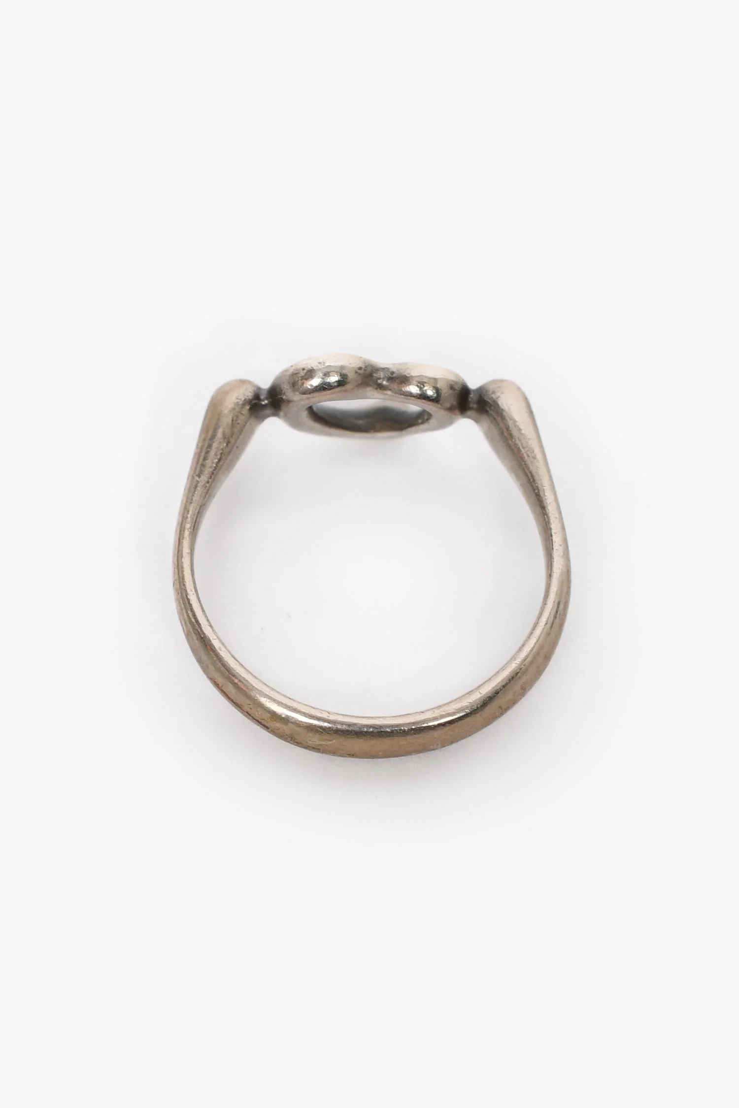 Tiffany & Co. Sterling Silver Elsa Peretti Open Heart Ring Size 4.5 - Image 3