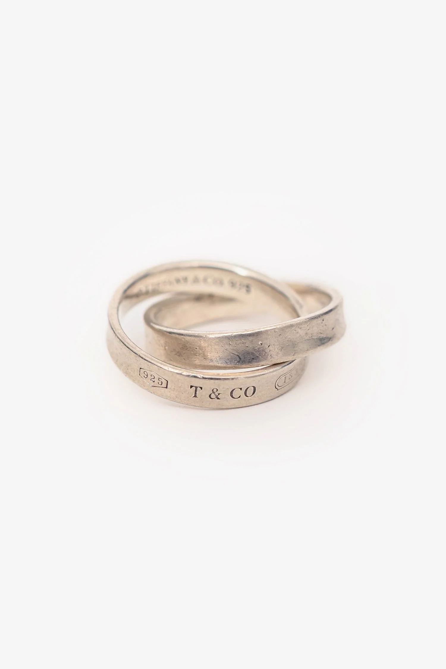 Tiffany & Co. Sterling Silver Interlocking Circle Ring - Image 2