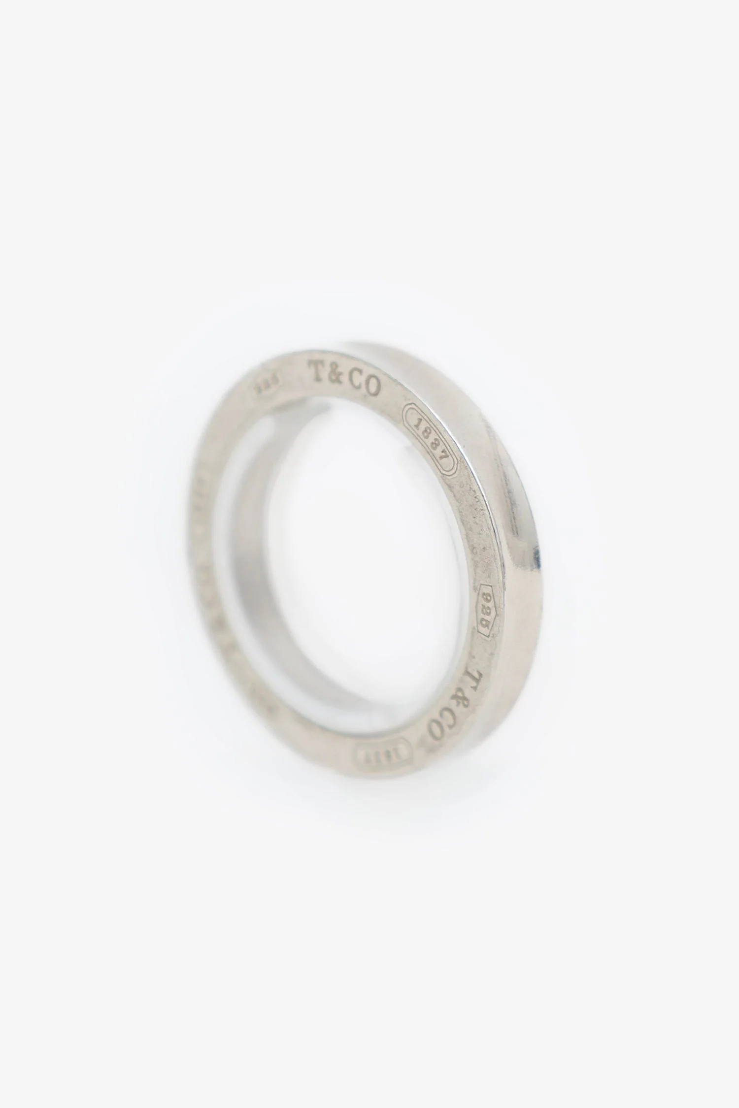 Tiffany & Co. Sterling Silver Medium 1837 Circle Pendant Ring