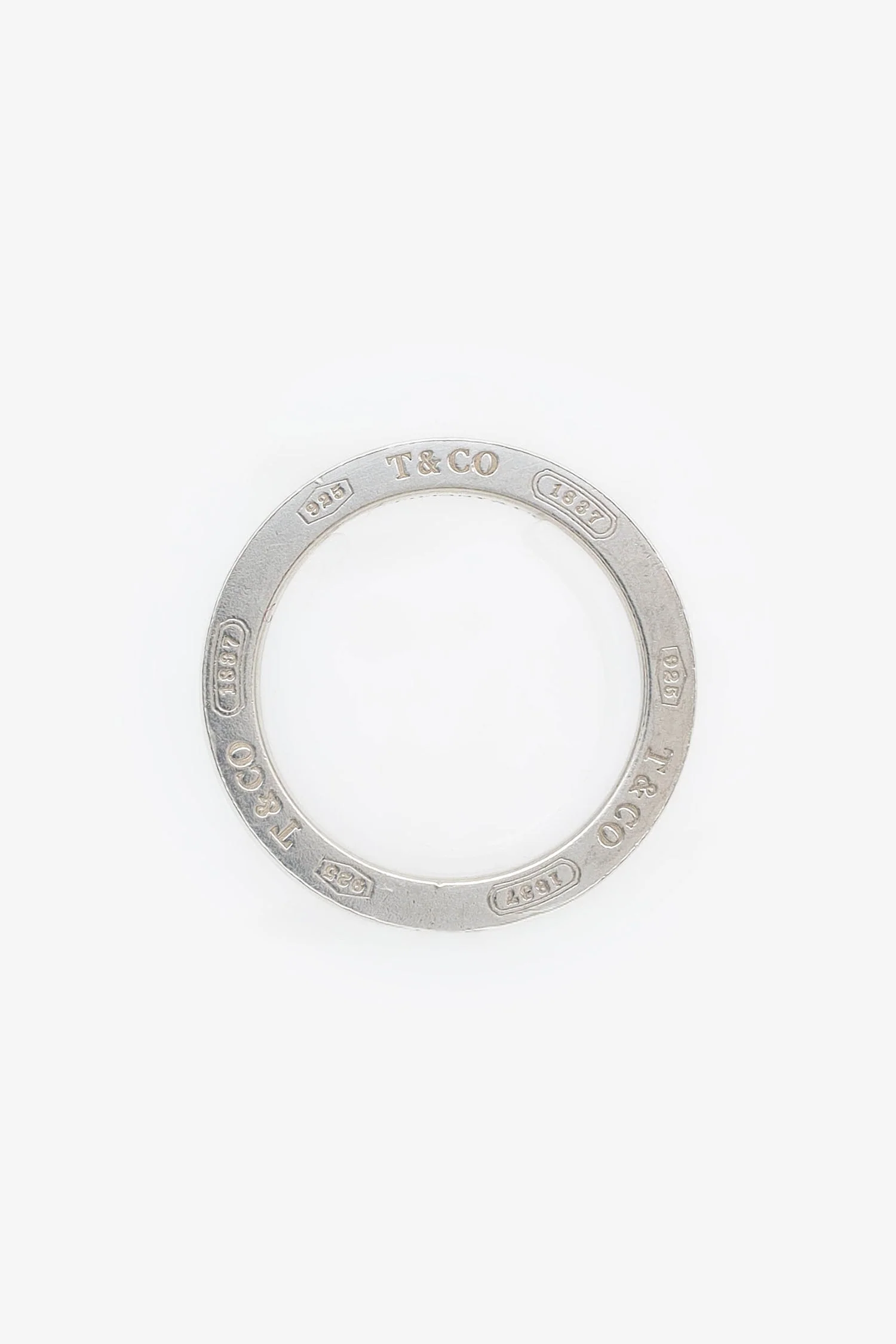 Tiffany & Co. Sterling Silver Medium 1837 Circle Pendant Ring - Image 3