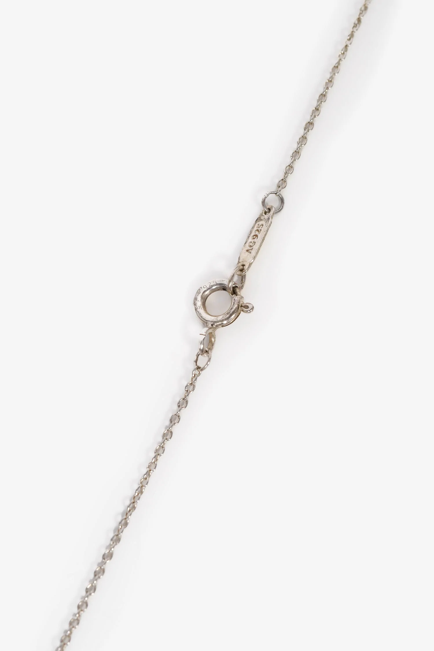 Tiffany & Co. Sterling Silver Monogram Script Heart Tag Necklace - Image 3