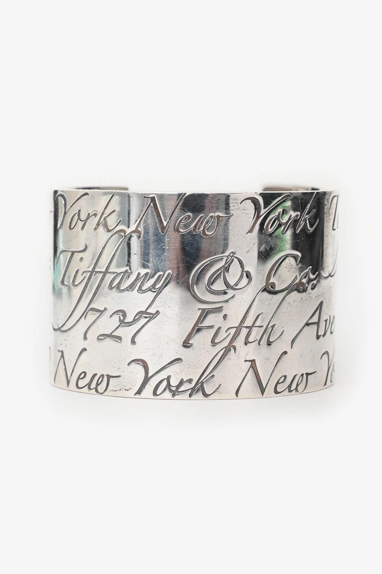 Tiffany & Co. Sterling Silver Note Wide Cuff Bangle