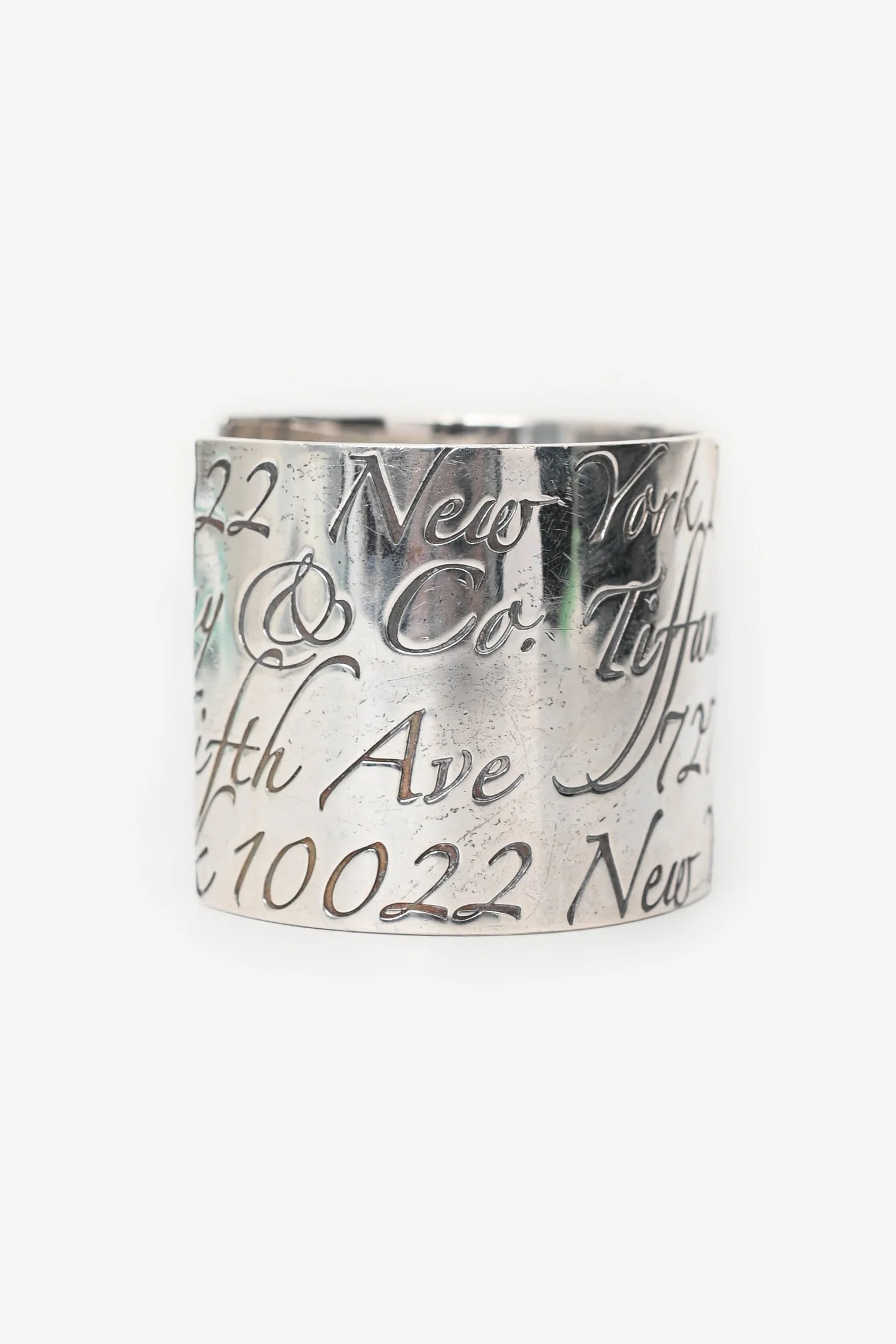 Tiffany & Co. Sterling Silver Note Wide Cuff Bangle - Image 2