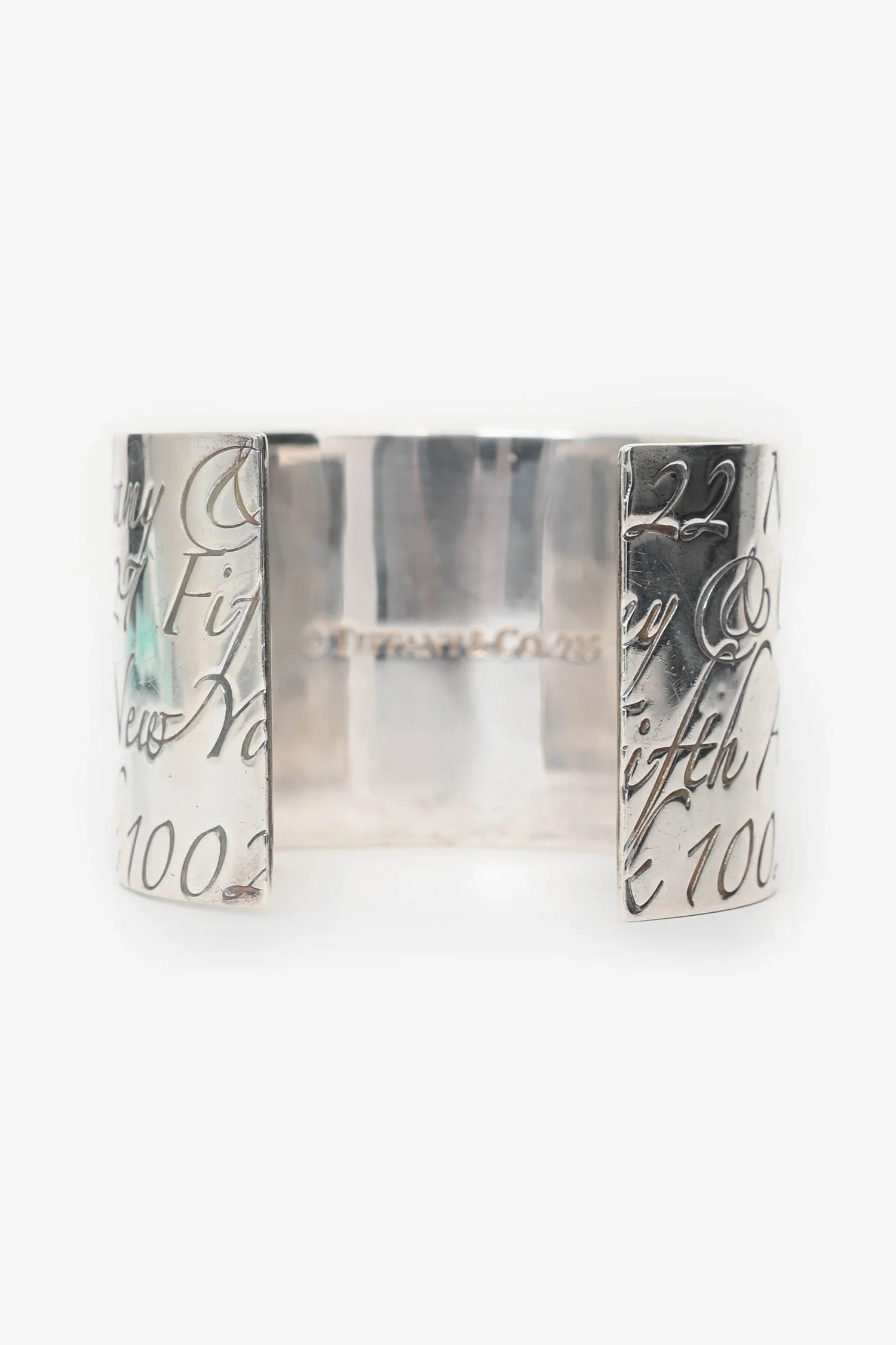 Tiffany & Co. Sterling Silver Note Wide Cuff Bangle - Image 3