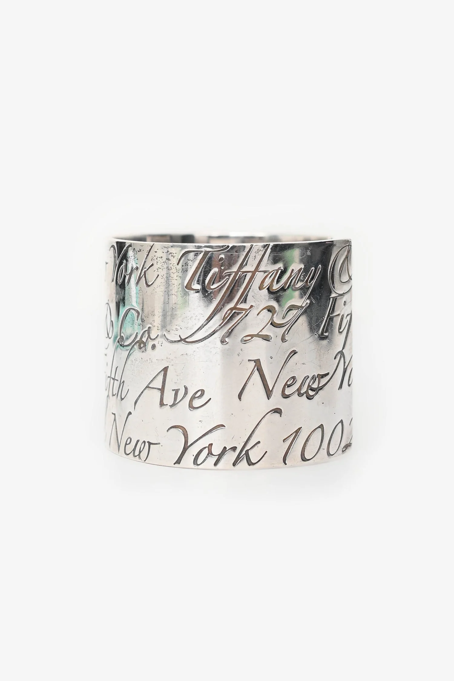 Tiffany & Co. Sterling Silver Note Wide Cuff Bangle - Image 4