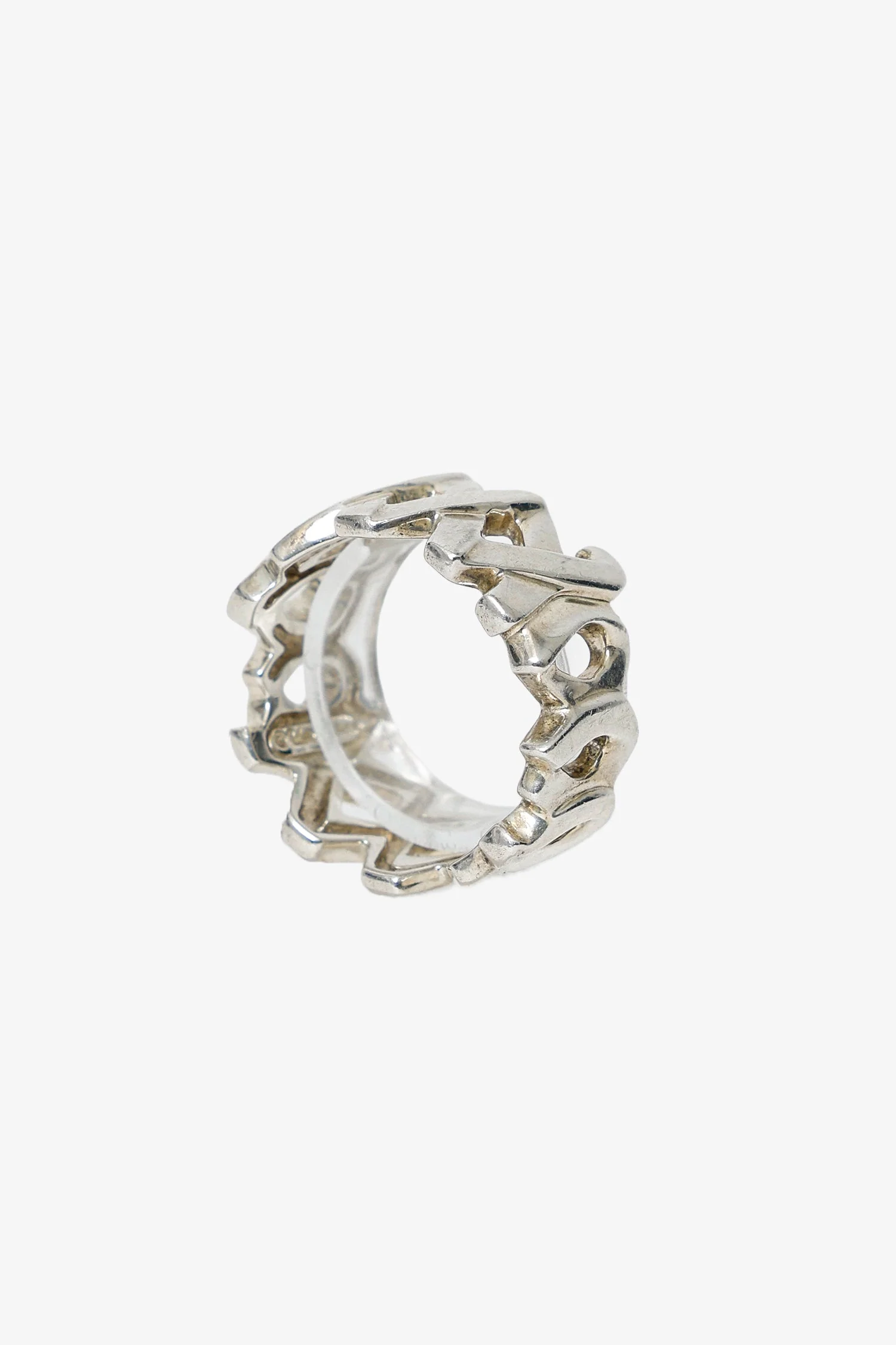 Tiffany & Co Sterling Silver Paloma Picasso Graffiti Love and Kisses Ring