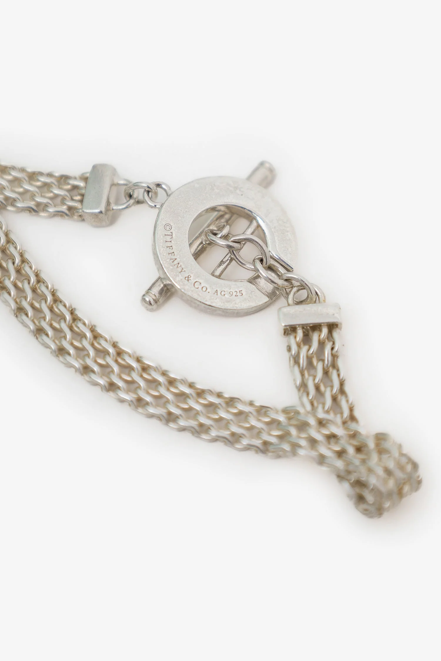 Tiffany & Co. Sterling Silver Somerset Mesh Toggle Bracelet - Image 3