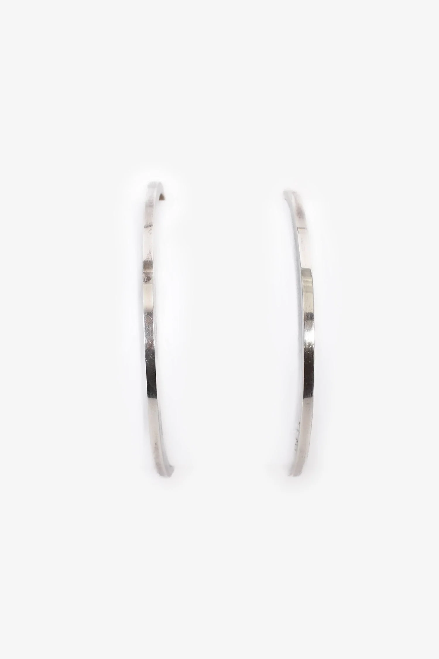 Tiffany & Co. Sterling Silver 'T-Wire' Hoop Earrings - Image 3