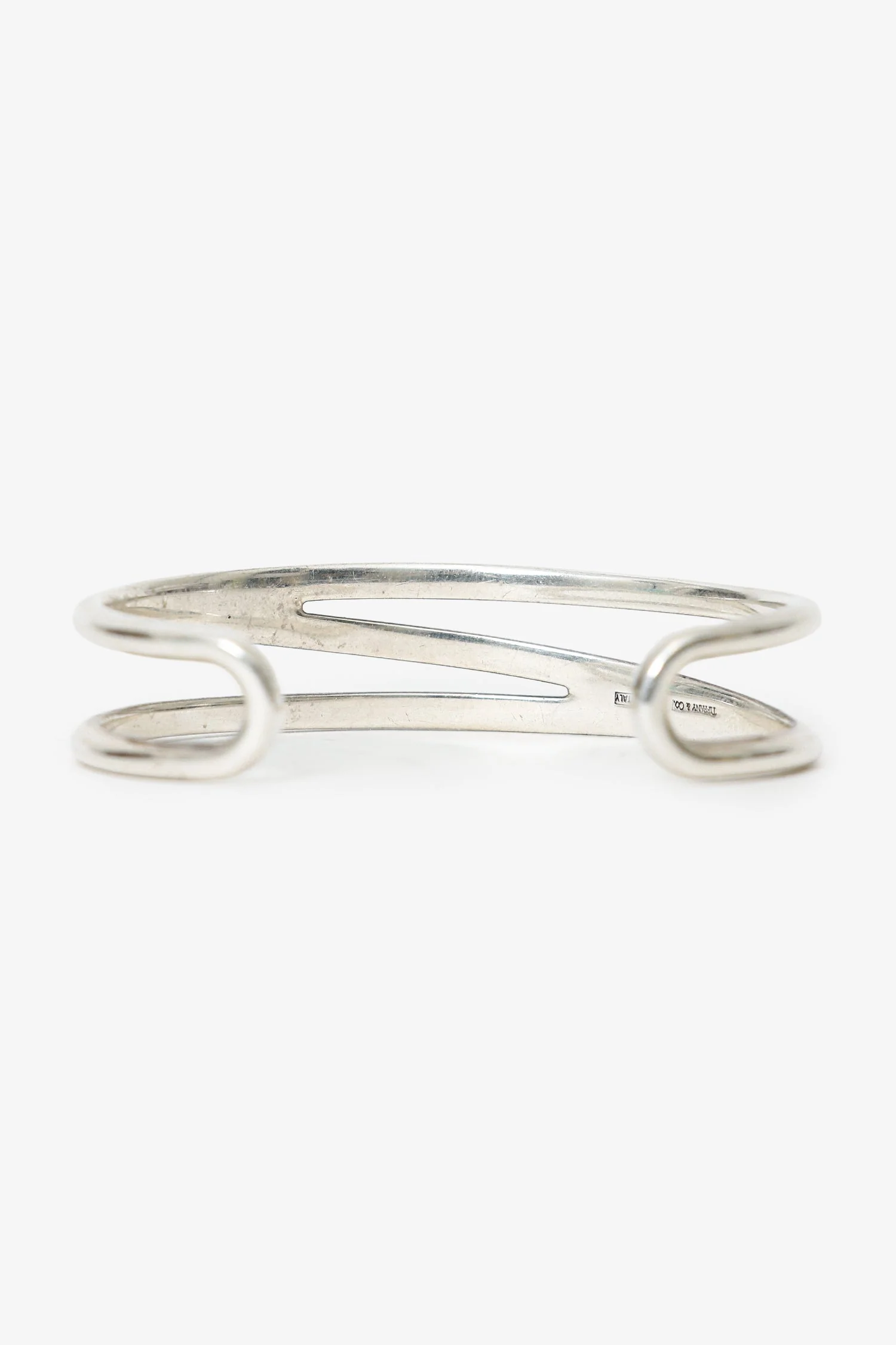 Tiffany & Co. Sterling SIlver Zig Zag Open Weave Bangle - Image 2