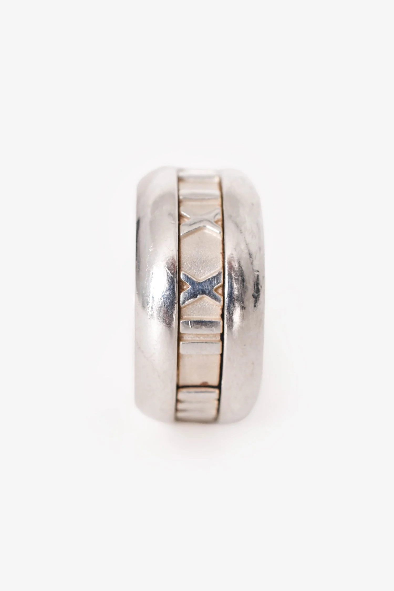 Tiffany & Co. Vintage Sterling Silver Atlas Wide Band Ring - Image 2