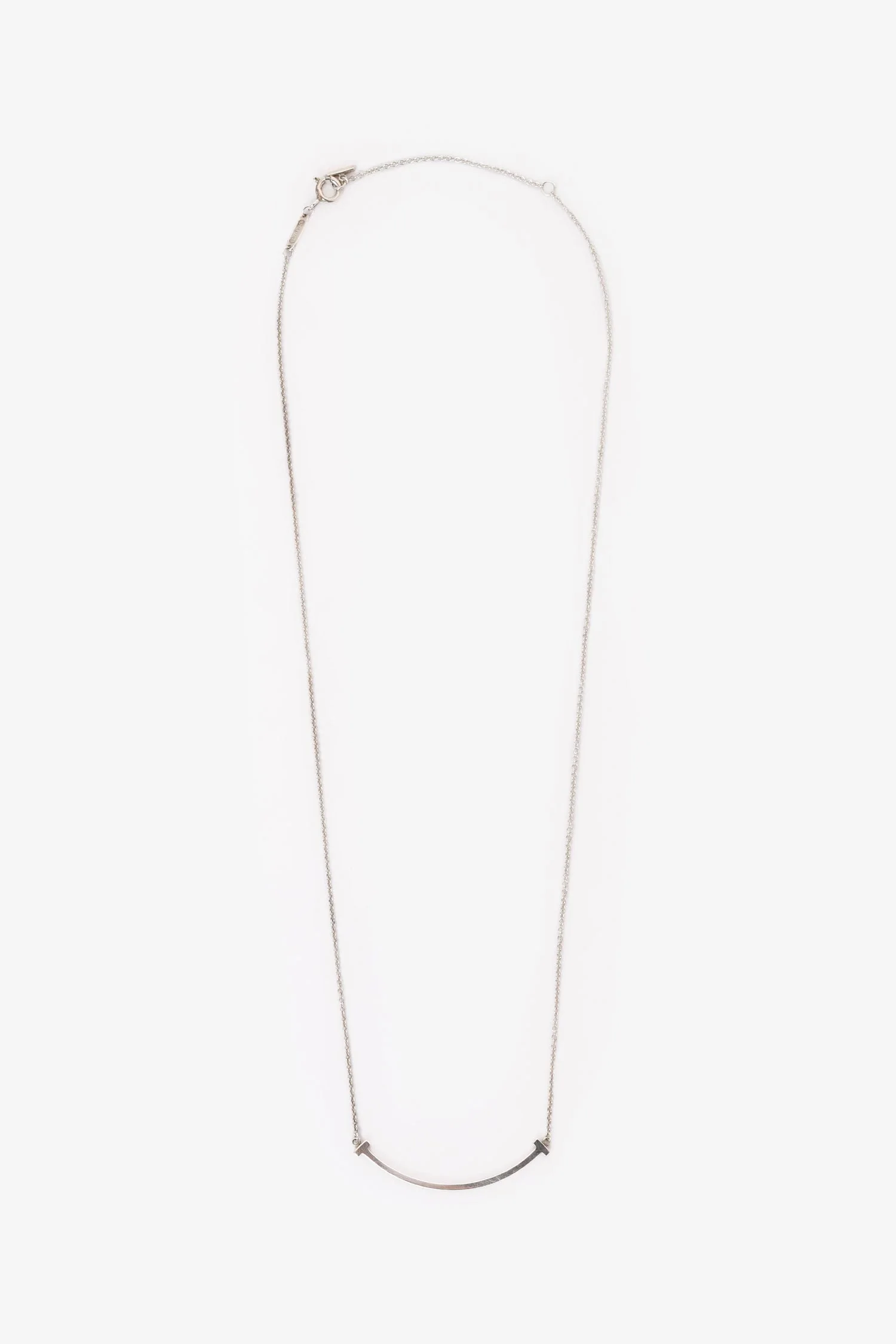 Tiffany Sterling Silver Smile Small Pendant Necklace - Image 2