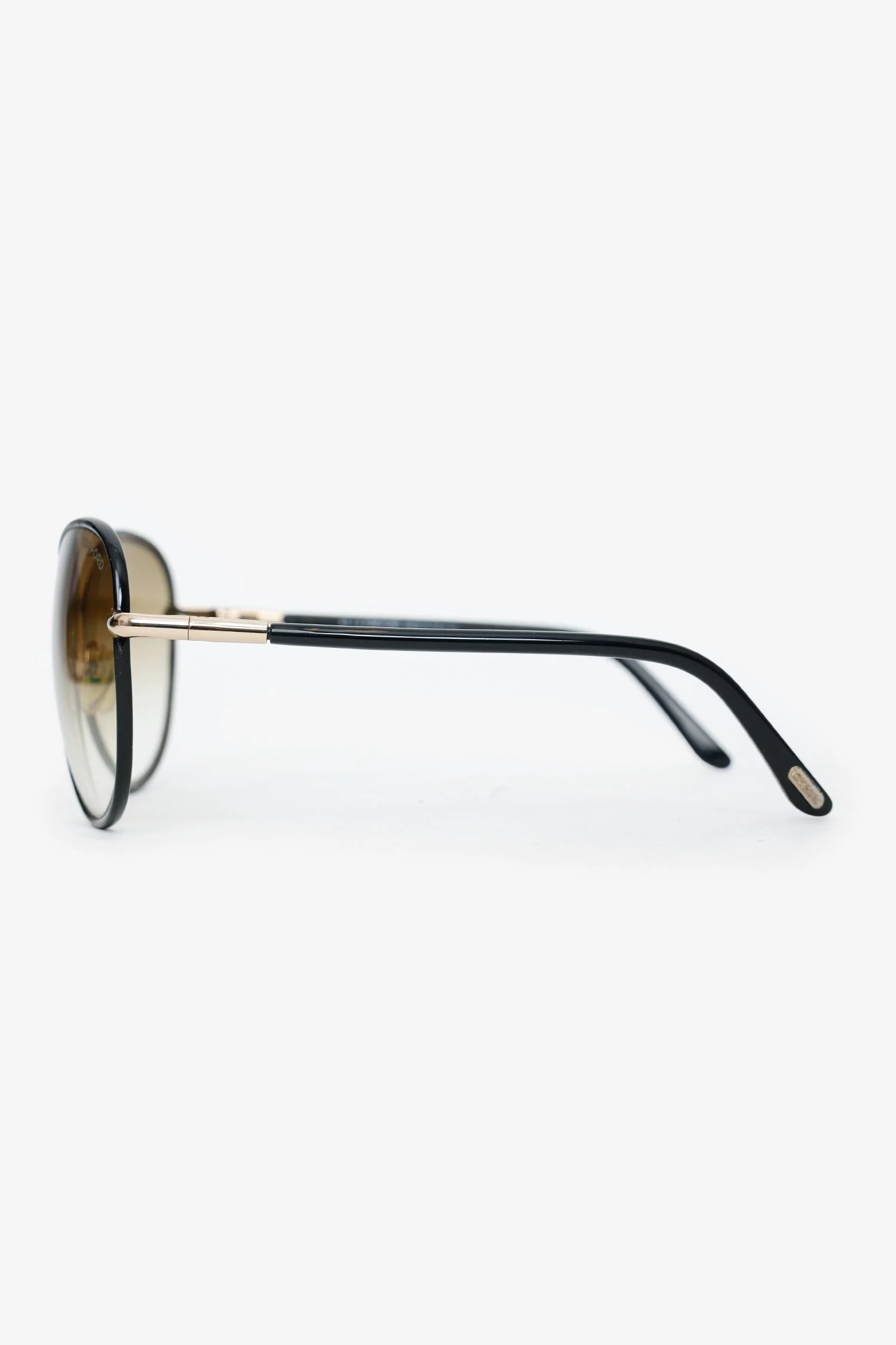Tom Ford Black/Gold TF 344 Butterfly Sunglasses - Image 3