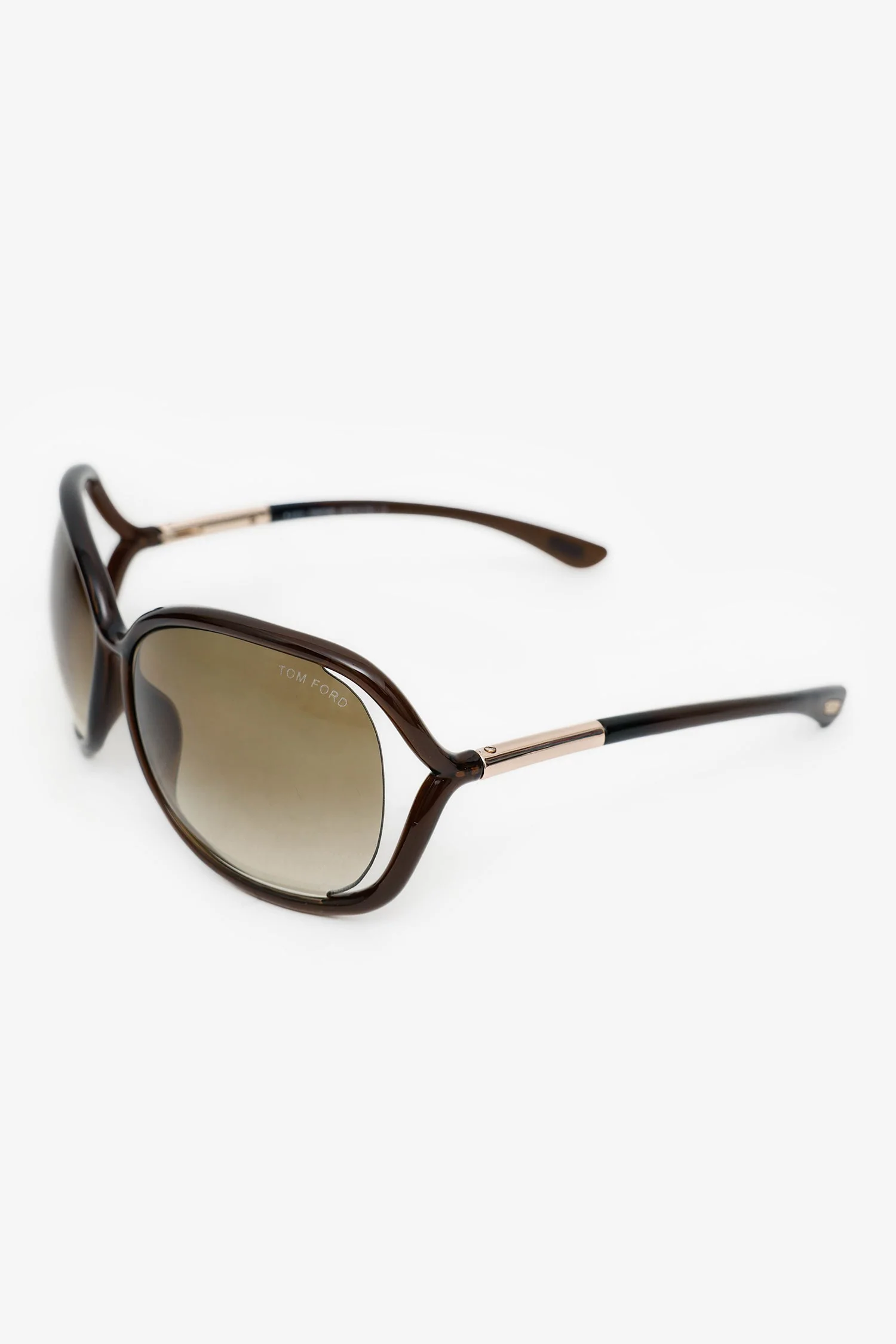 Tom Ford Brown Frame Raquel TF76 Oversized Sunglasses - Image 2