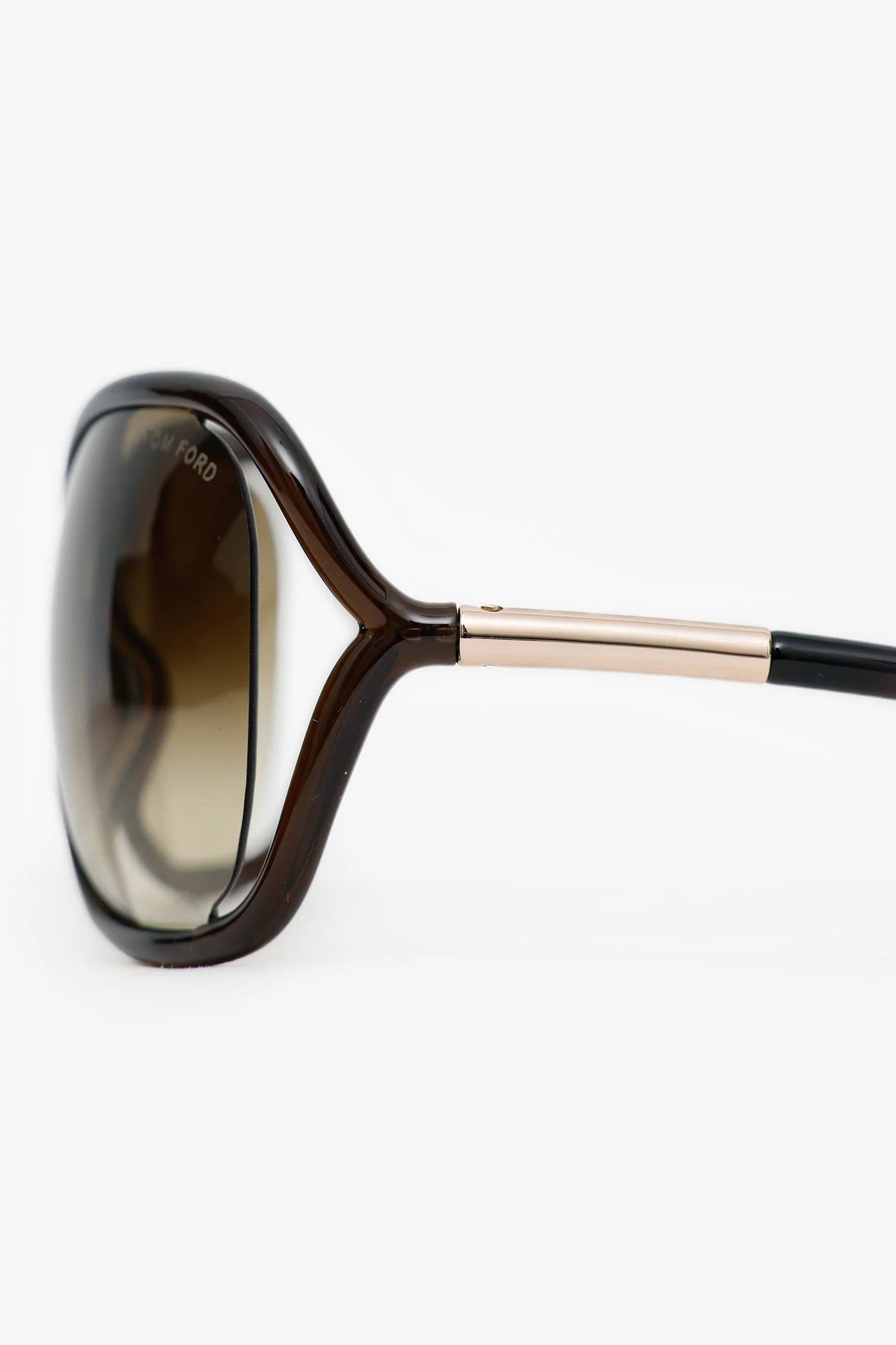 Tom Ford Brown Frame Raquel TF76 Oversized Sunglasses - Image 4