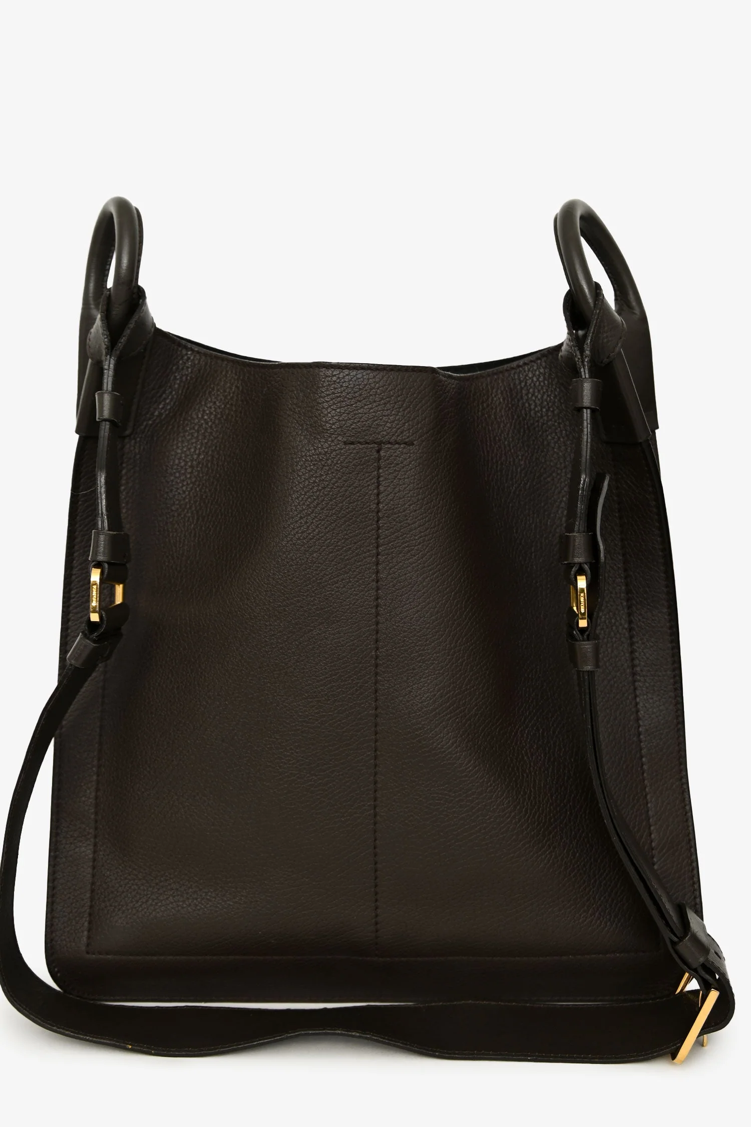 Tom Ford Brown Leather Oversized Crossbody Bag - Image 2